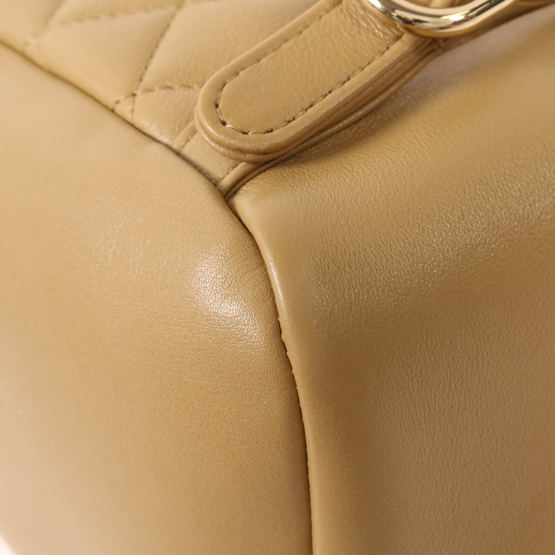 Chanel Chain Backpack Lamb Beige GHW - 14