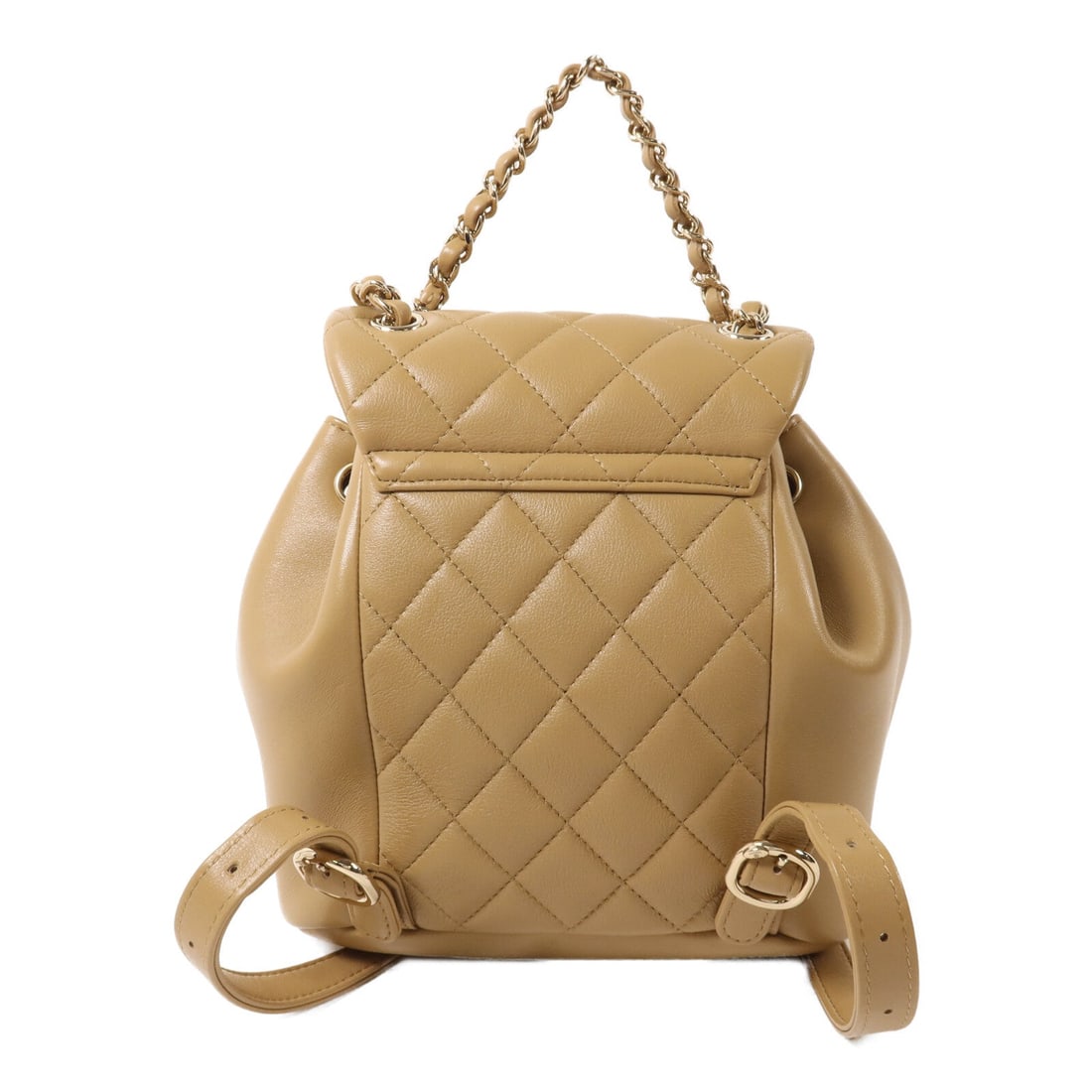 Chanel Chain Backpack Lamb Beige GHW - 2