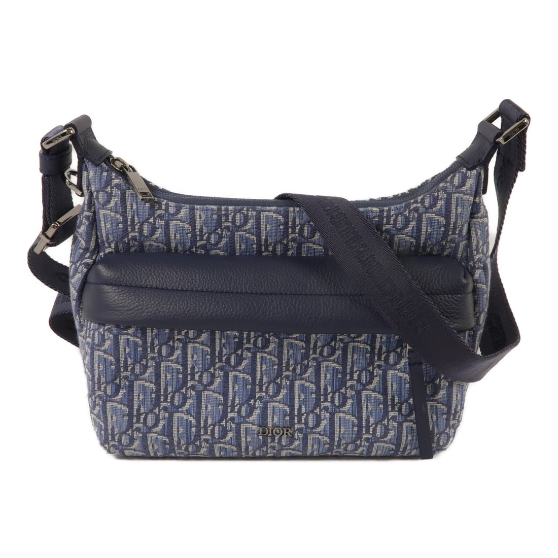Dior Small Rider Soft Hobo Blue: SHW. Blue Small Rider Soft Hobo shoulder bag in Oblique material, model 1ESPO380YKS. Accessories: storage bags. Product no.: 016O 0245. Size: W25 x H20 x D9 cm; shoulder 66-115 cm.