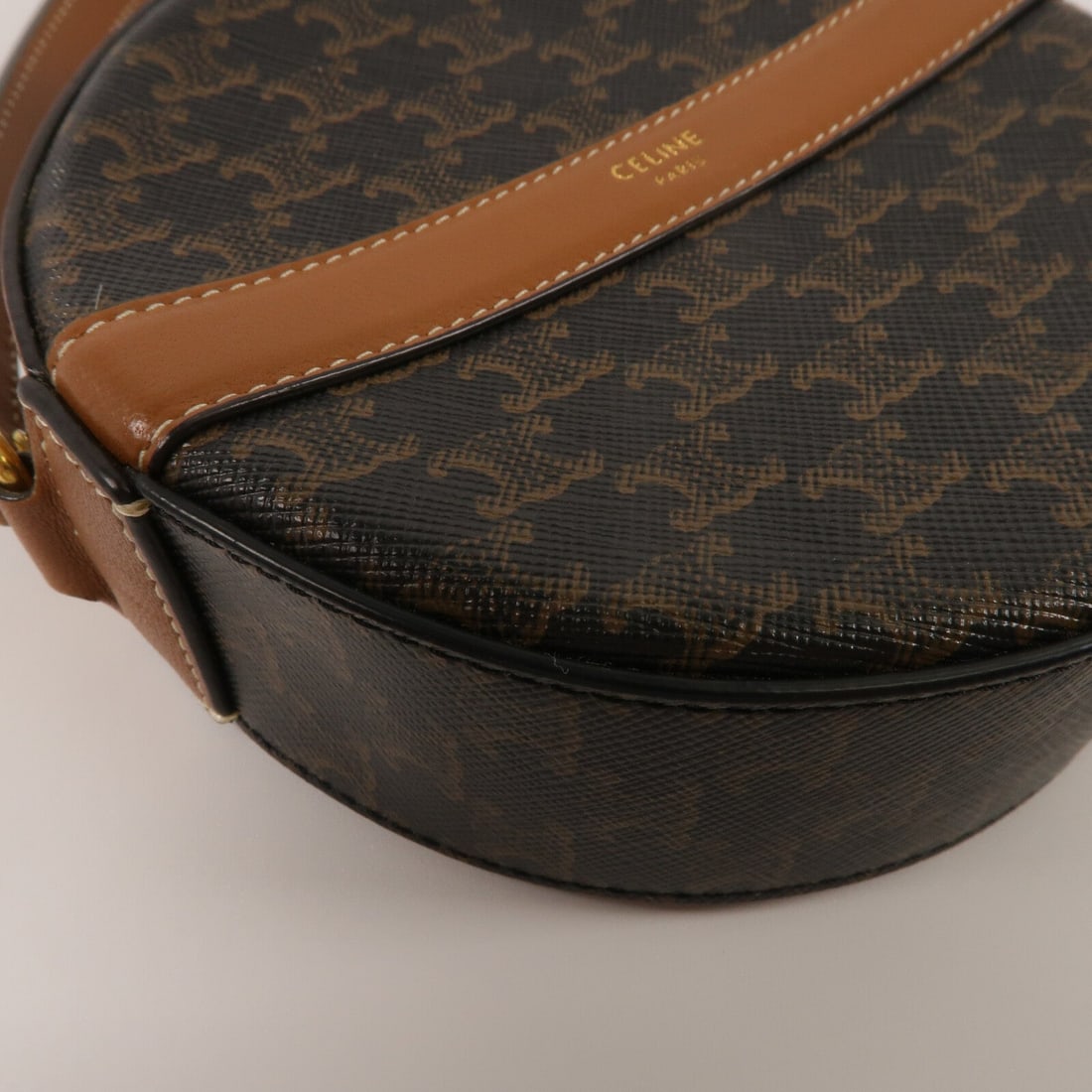 Celine Round Purse Strap Brown - 10