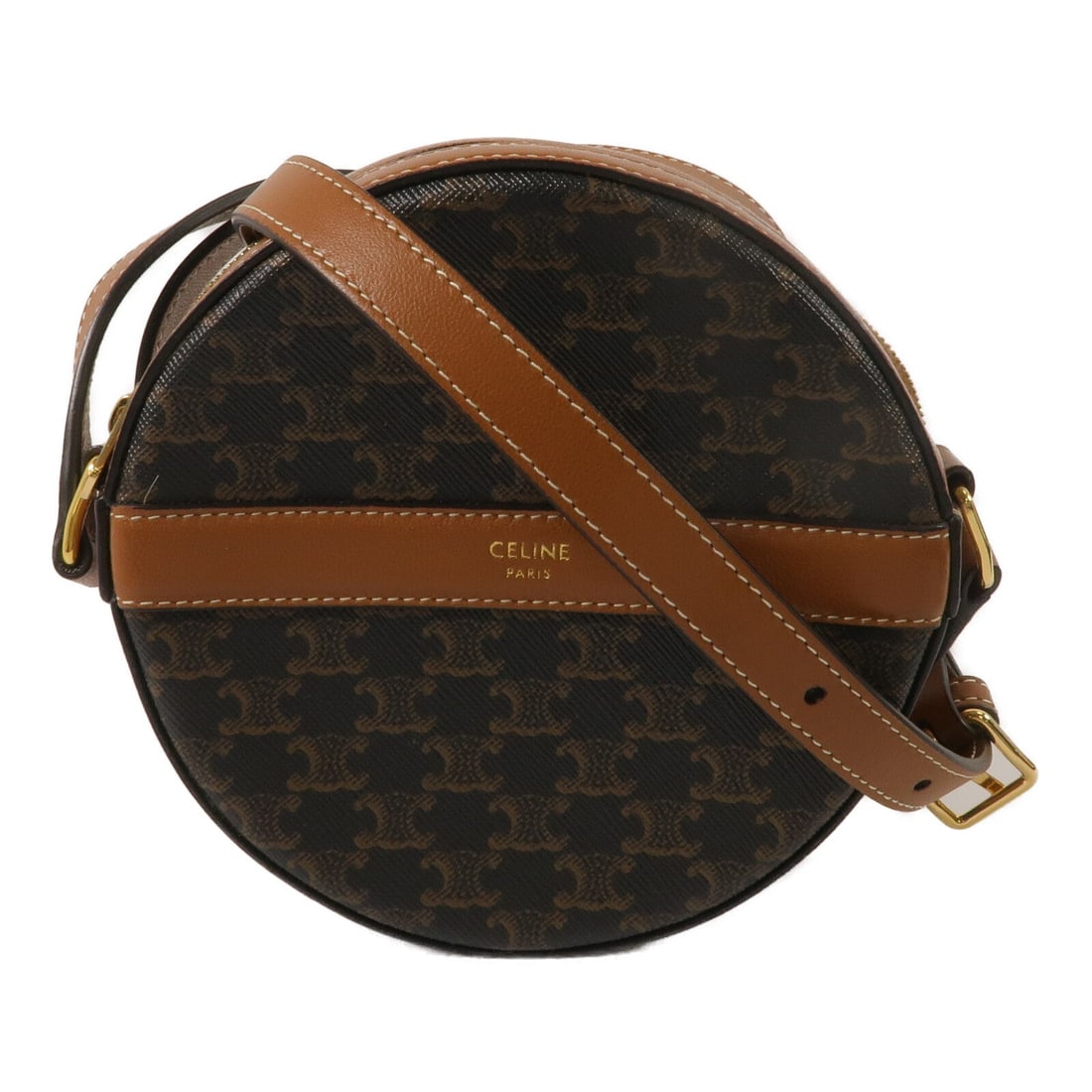 Celine Round Purse Strap Brown