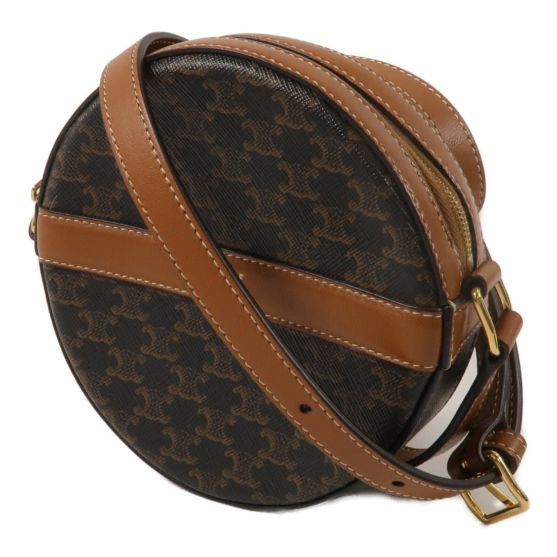 Celine Round Purse Strap Brown - 2