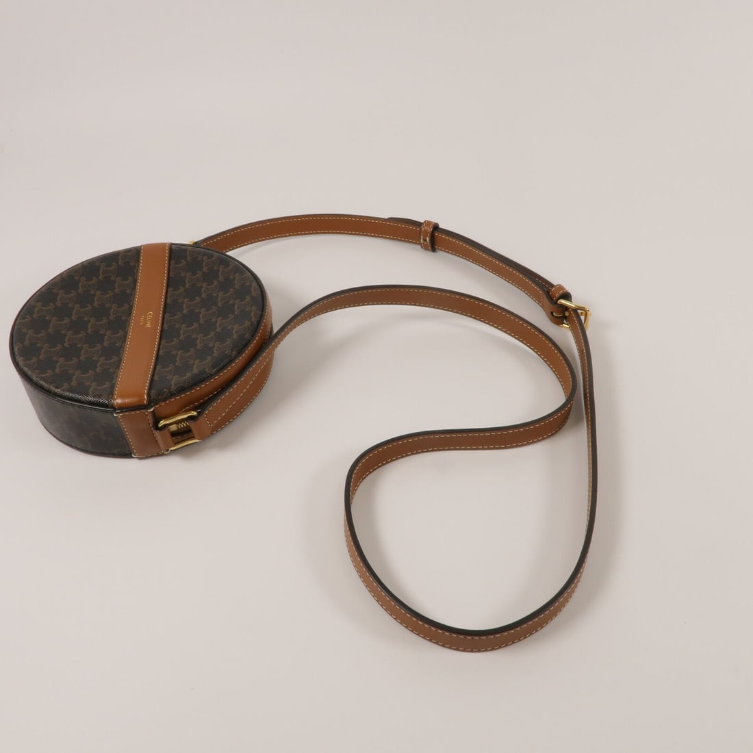 Celine Round Purse Strap Brown - 8