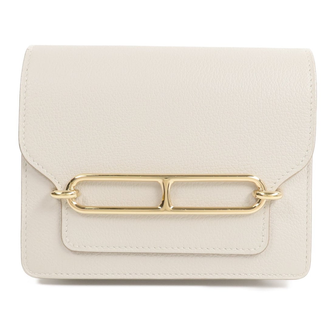 Hermes Roulis Slim Gris Perle: GHW. Gris Perle Roulis Slim clutch bag in Evercolor calfskin. Accessories: storage box, pouch. Product no.: Z AM 001 UHZ stamp (manufactured in 2021). Size: W12.5 x H10 x D2 cm.