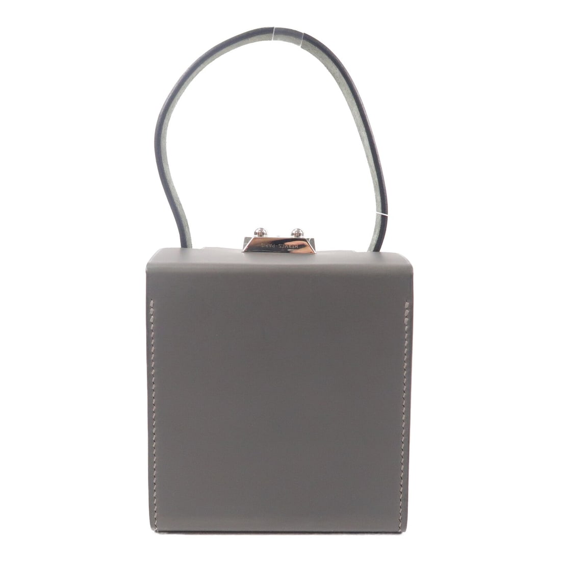 Hermes Petite H Box Bag Gray Brown: Gray/Brown Petite H Box Bag handmade handbag in Vache Hunter calfskin x Croco. Accessories: storage bags. Size: W12 x H12 x D12 cm; handle 29 cm.