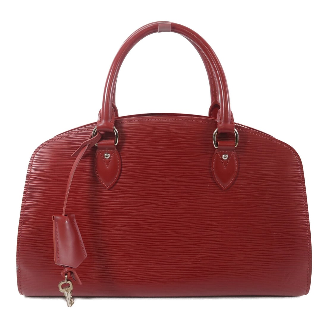 Louis Vuitton Pont Neuf PM Epi Red: SHW. Red Pont Neuf PM handbag in Epi calfskin, model M5271M. Accessories: storage bags, clochette, key, padlock. Product no.: FL1167. Size: W35 x H22 x D12 cm; handle 37 cm.