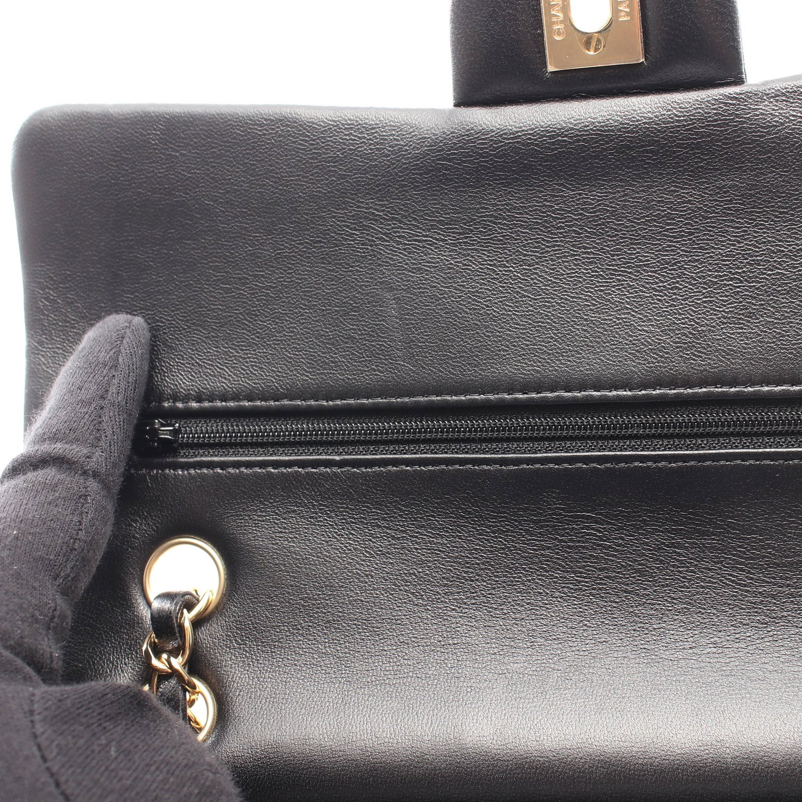 Chanel Double Flap Black Gold - 7
