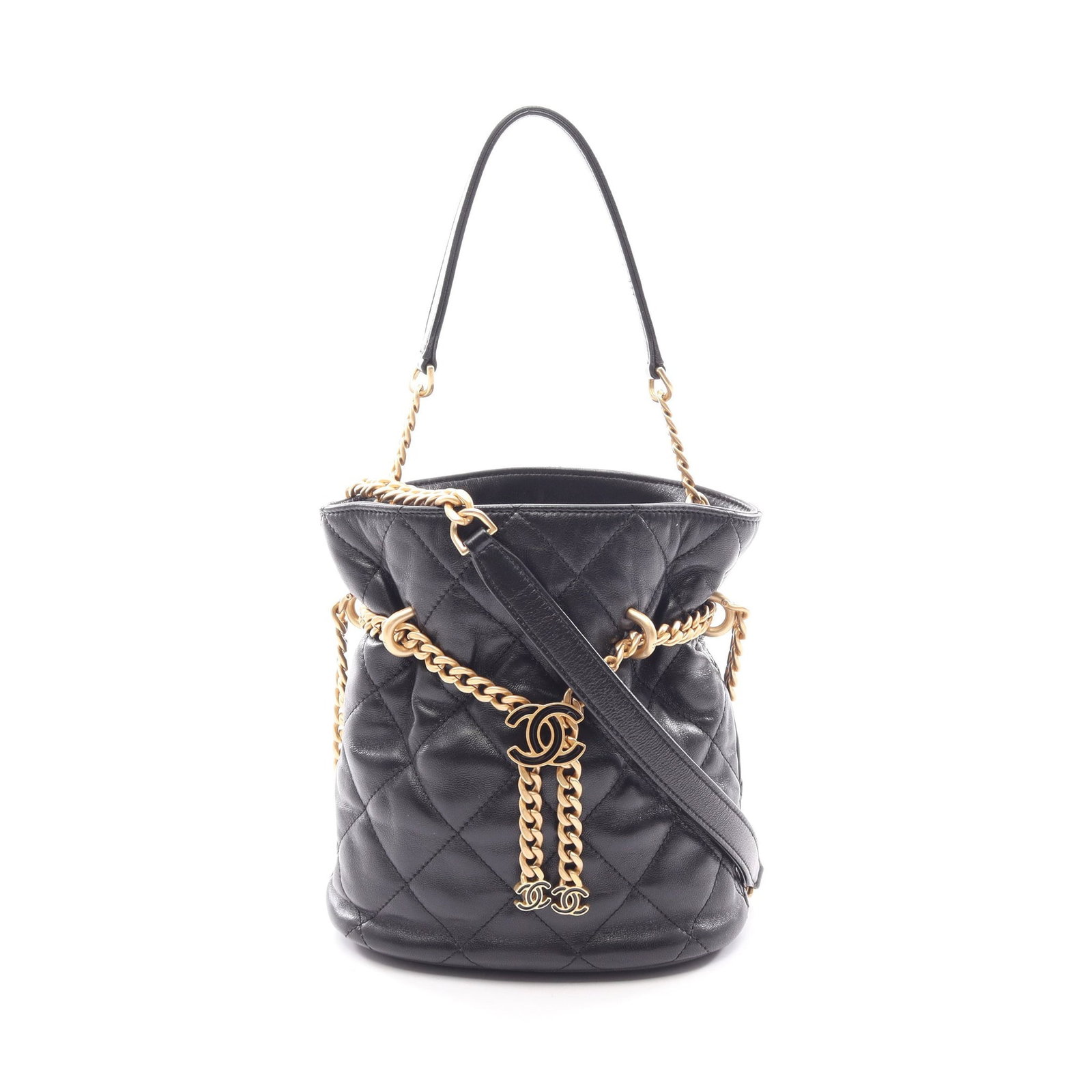 Chanel Bucket Chain Black (1 of 8)