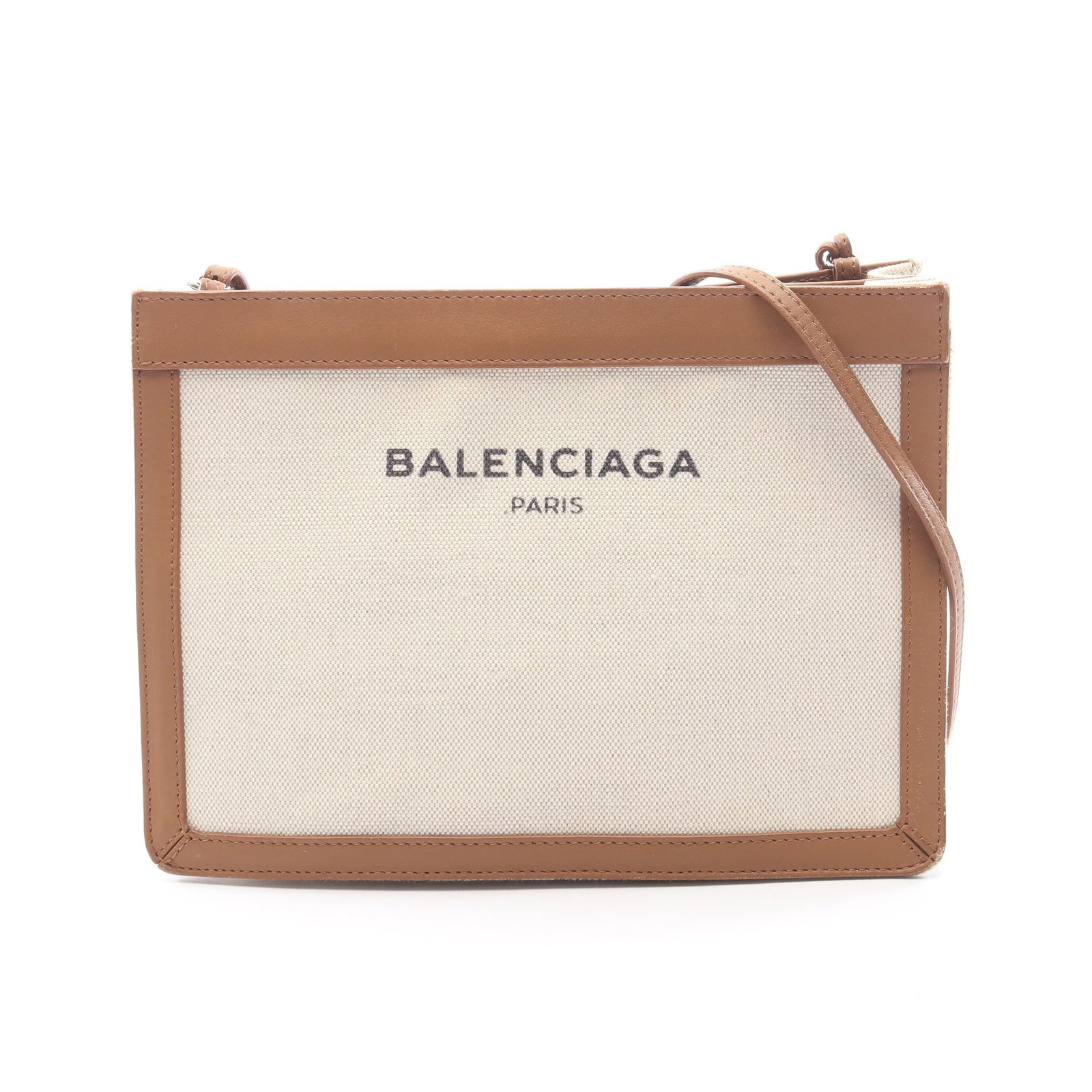 Balenciaga Navy Pochette Ivory (1 of 11)