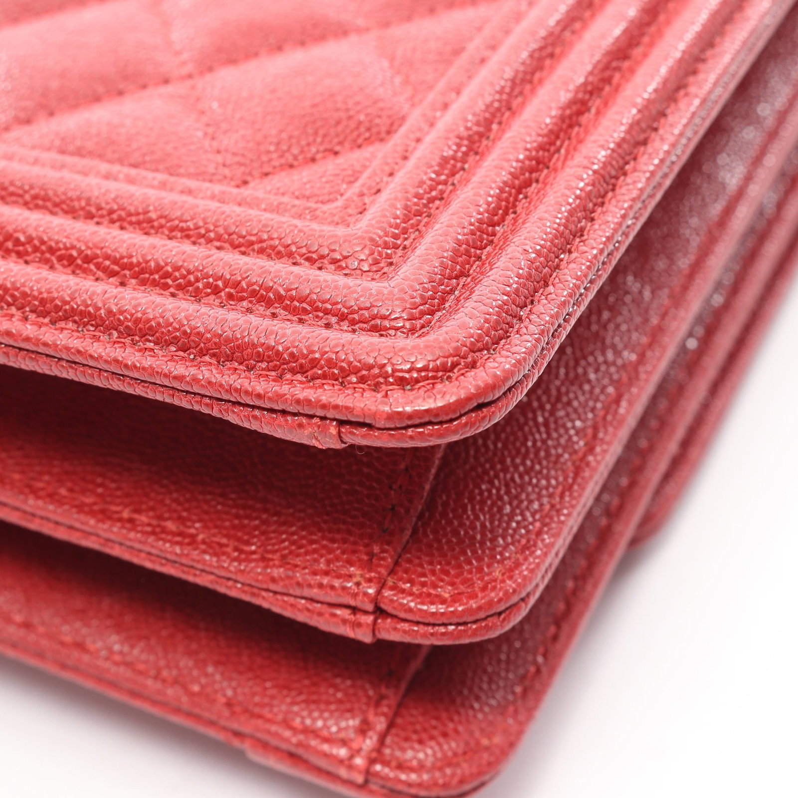 Chanel Boy Matelasse Red - 7