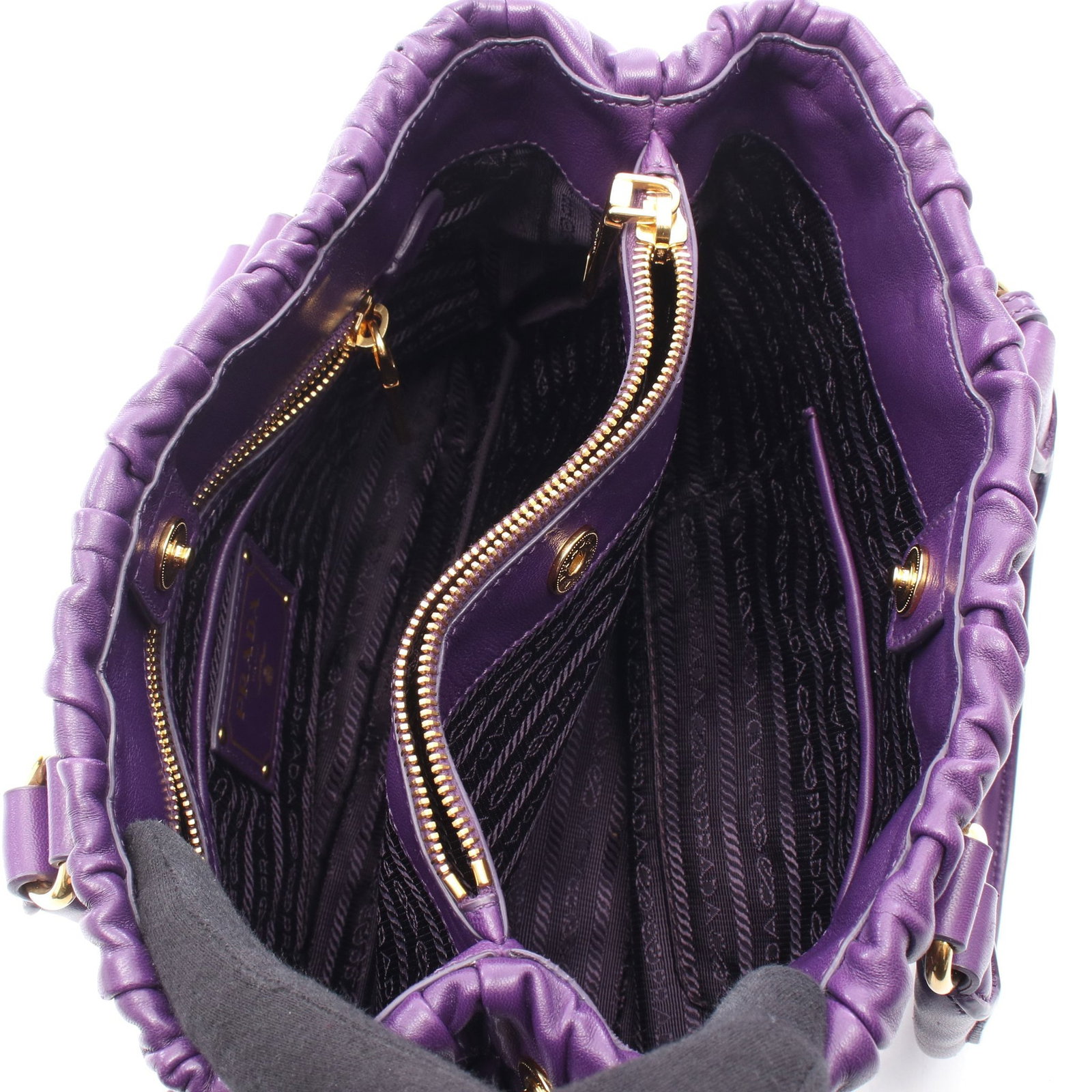 Prada Leather Handbag Purple - 3