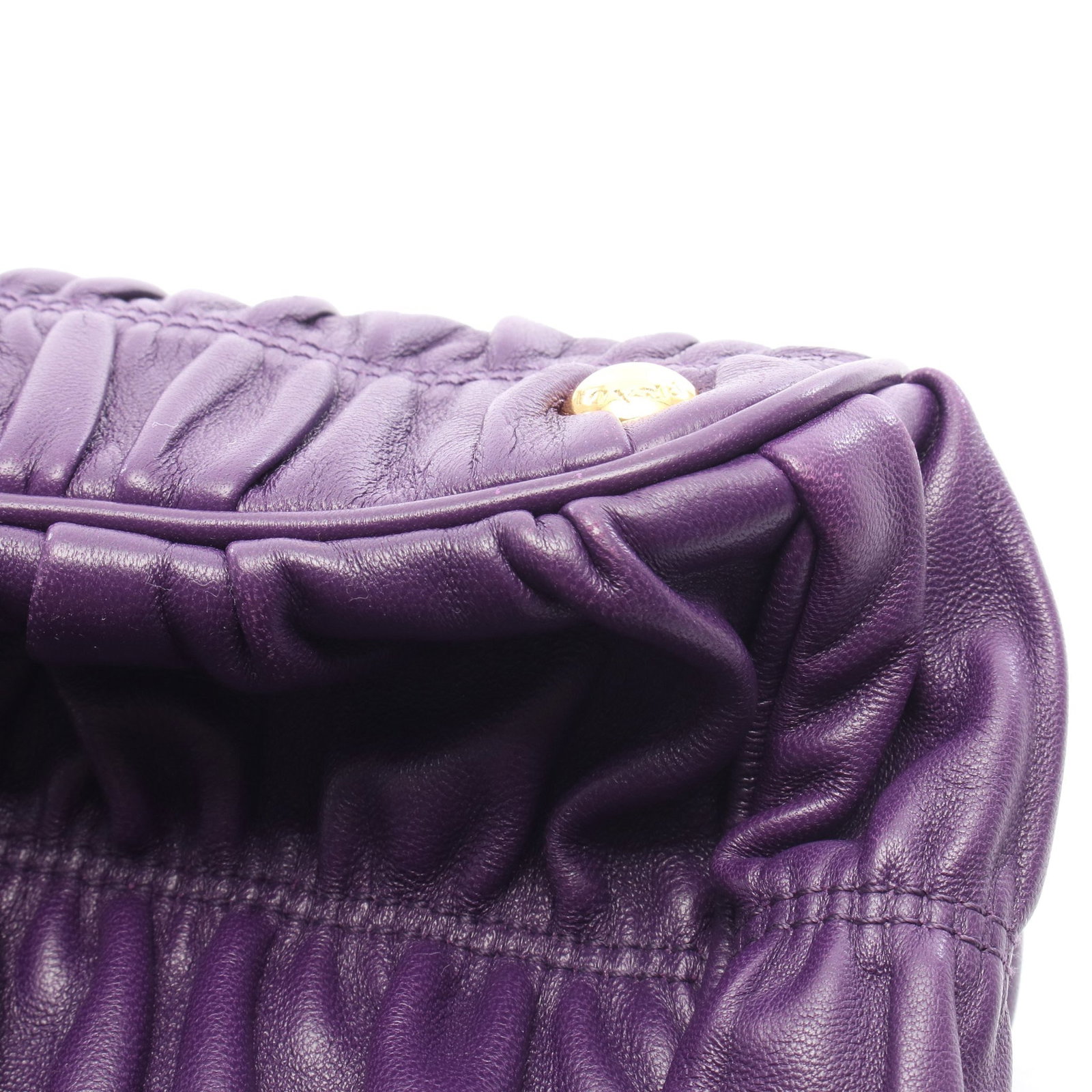 Prada Leather Handbag Purple - 5