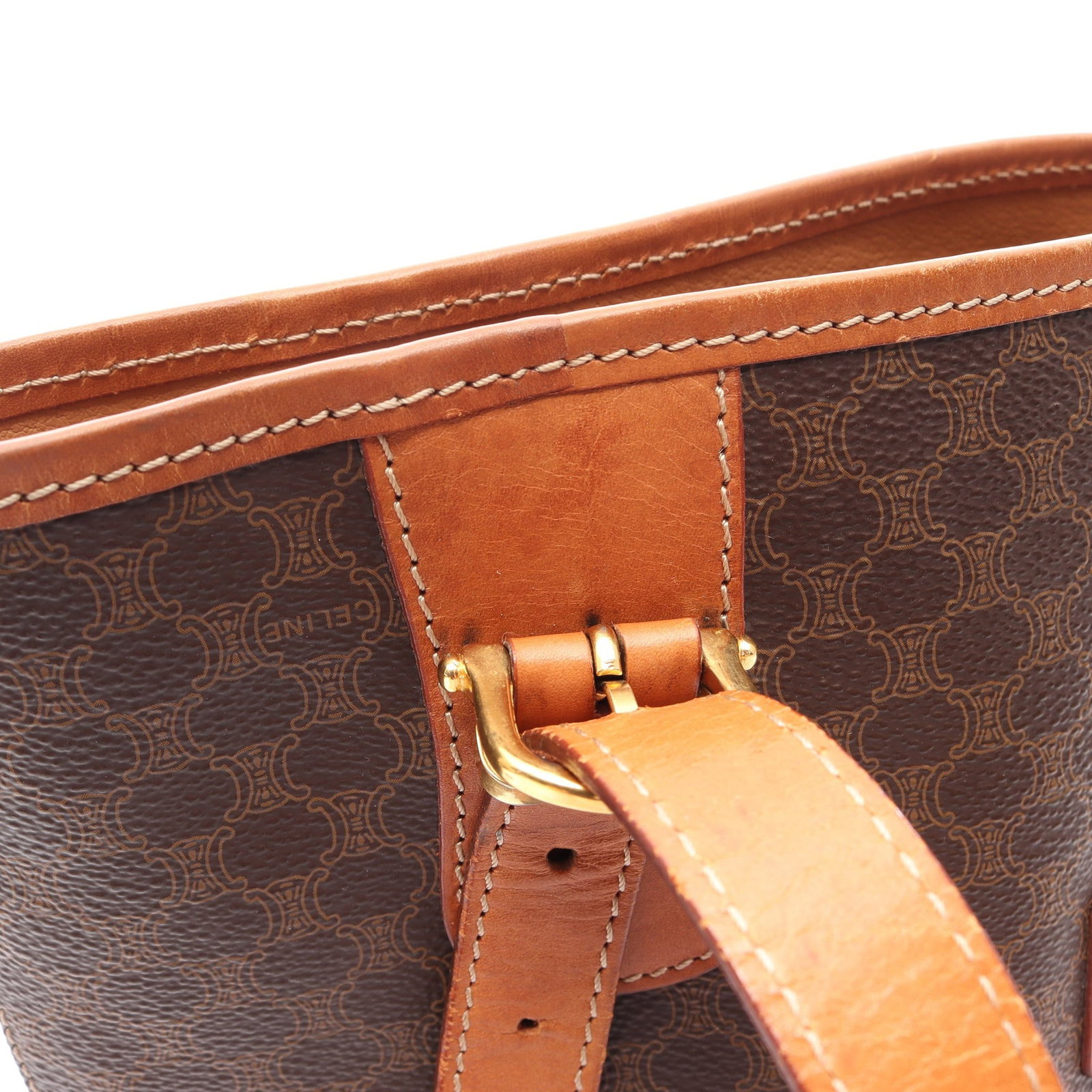 Celine Macadam Tote Dark Brown - 10
