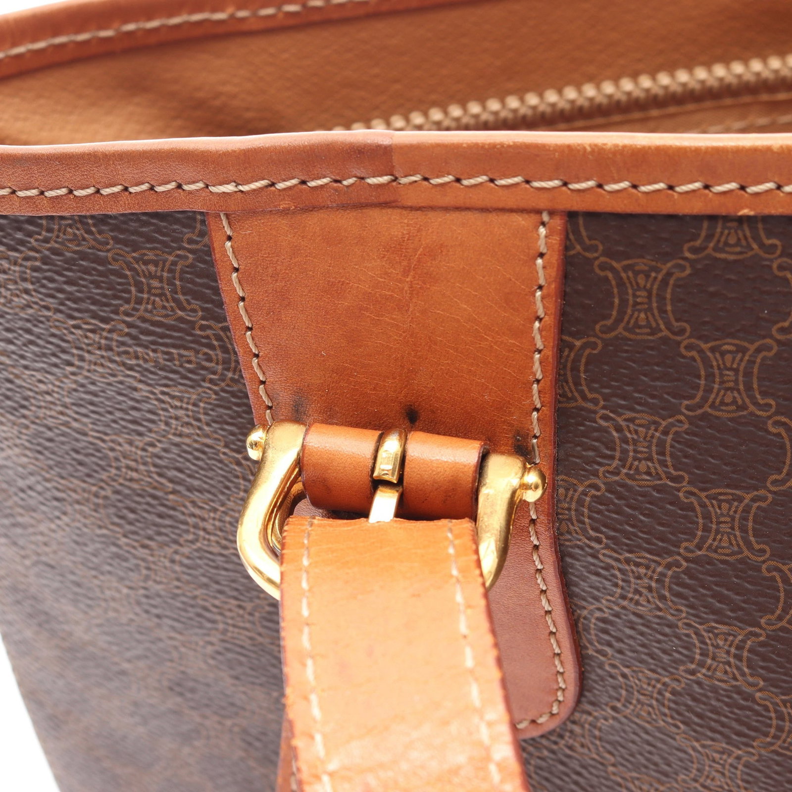 Celine Macadam Tote Dark Brown - 7