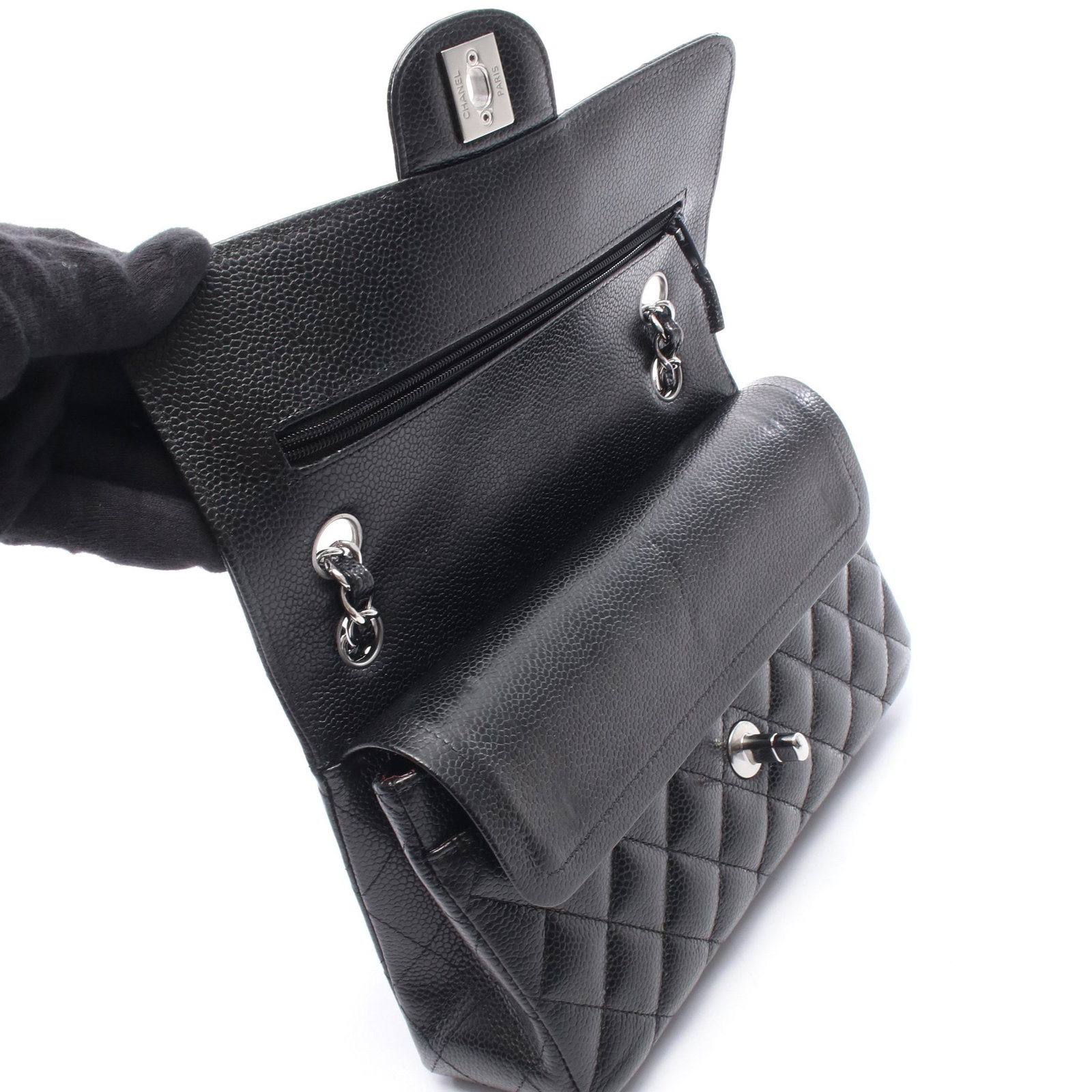 Chanel Small Double Flap Silver - 7