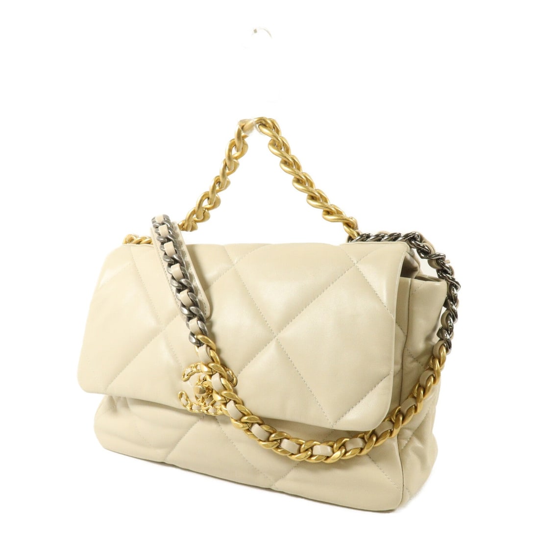 Chanel 19 Medium Shoulder White - 2