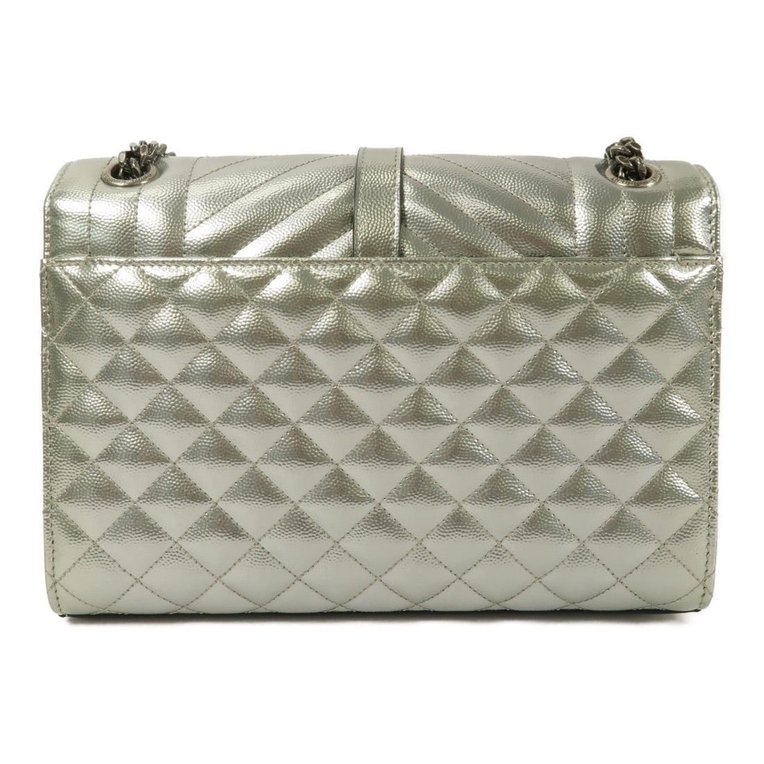 Saint Laurent Envelope Medium Bag Silver - 2