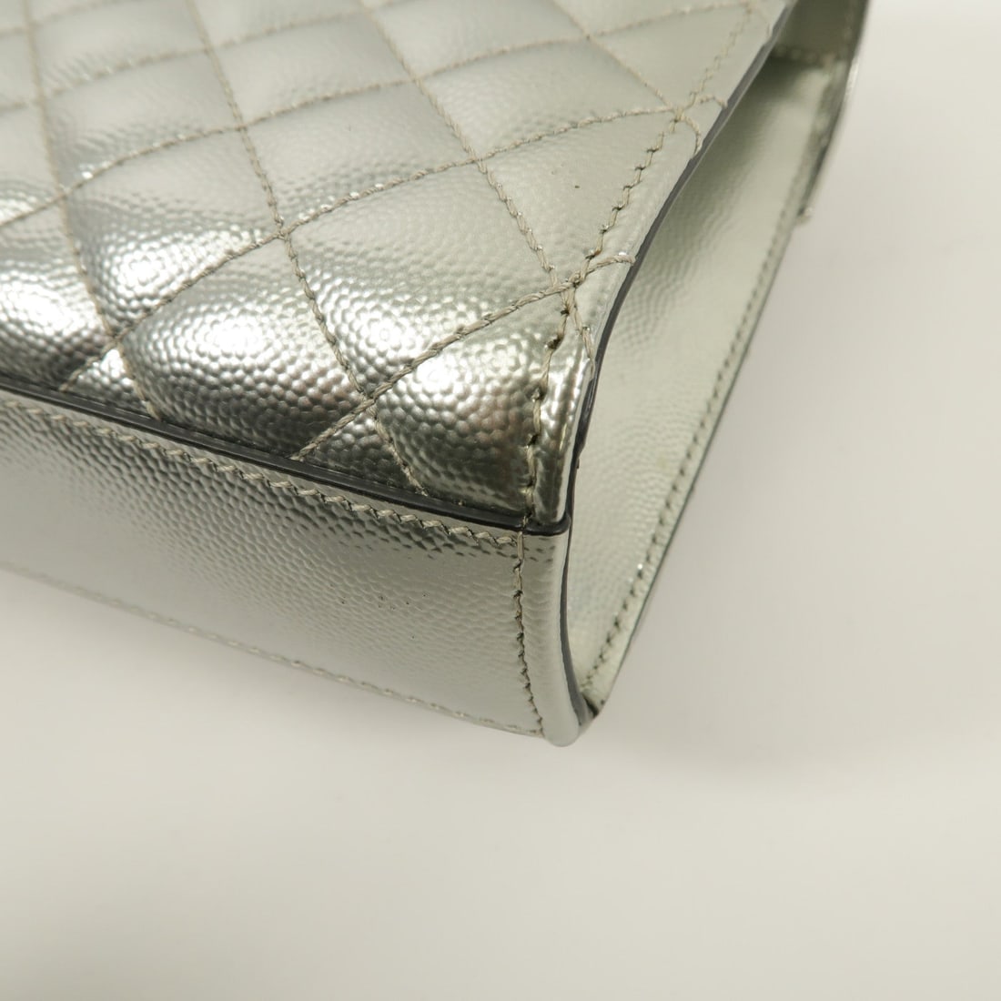 Saint Laurent Envelope Medium Bag Silver - 8