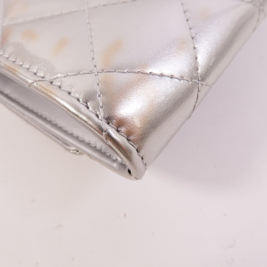Chanel WOC Patent Silver - 16
