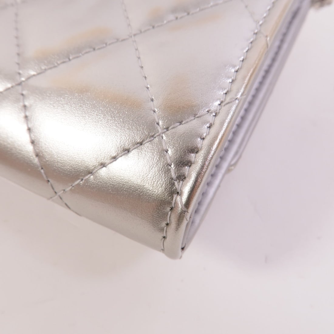 Chanel WOC Patent Silver - 17