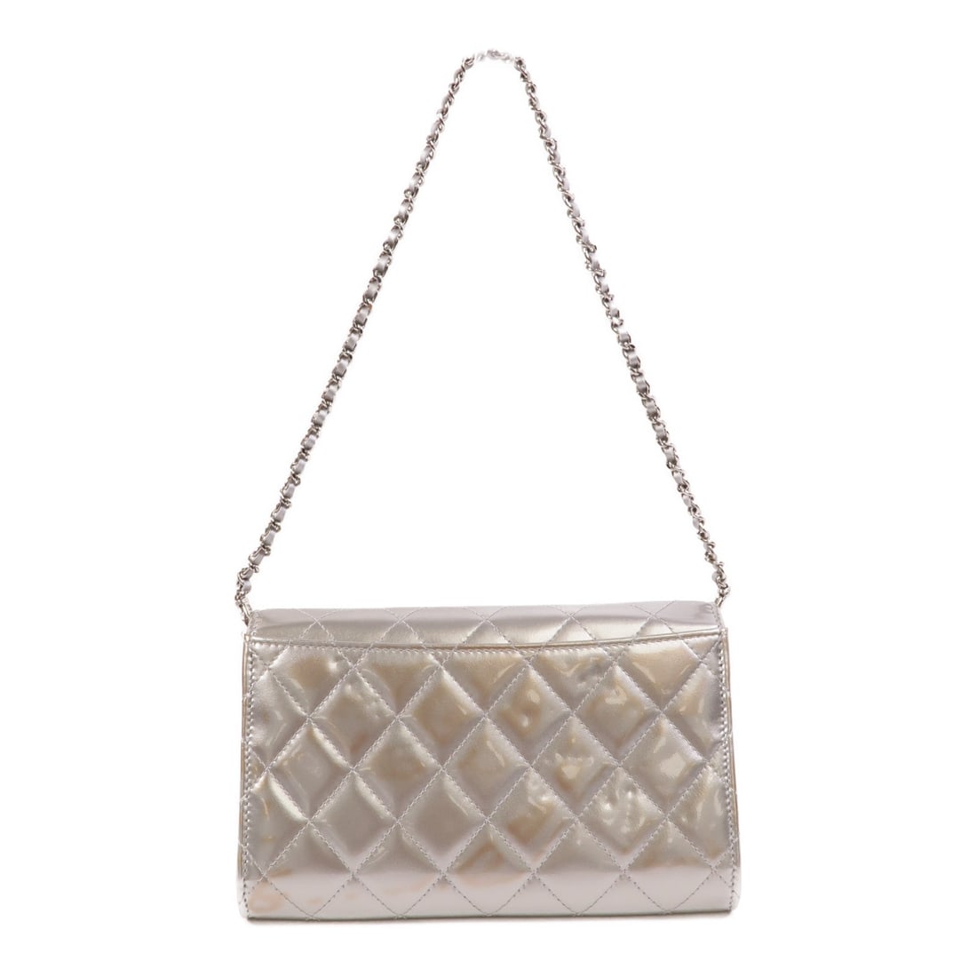 Chanel WOC Patent Silver - 2