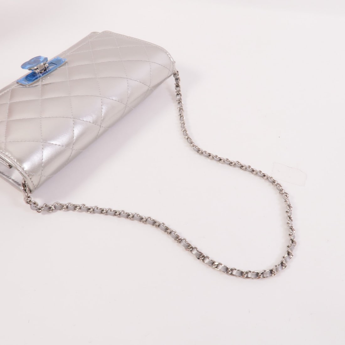 Chanel WOC Patent Silver - 6