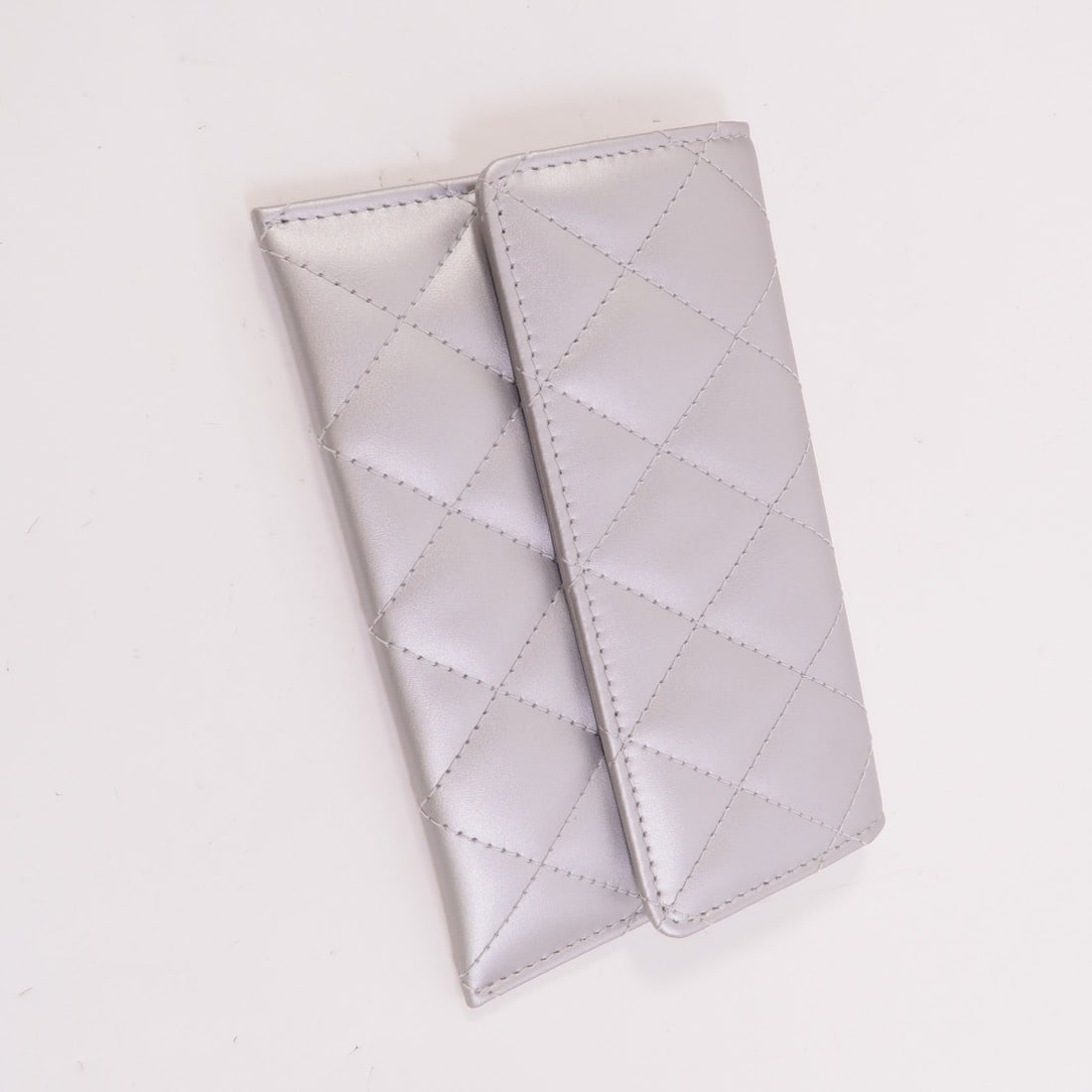 Chanel WOC Patent Silver - 7