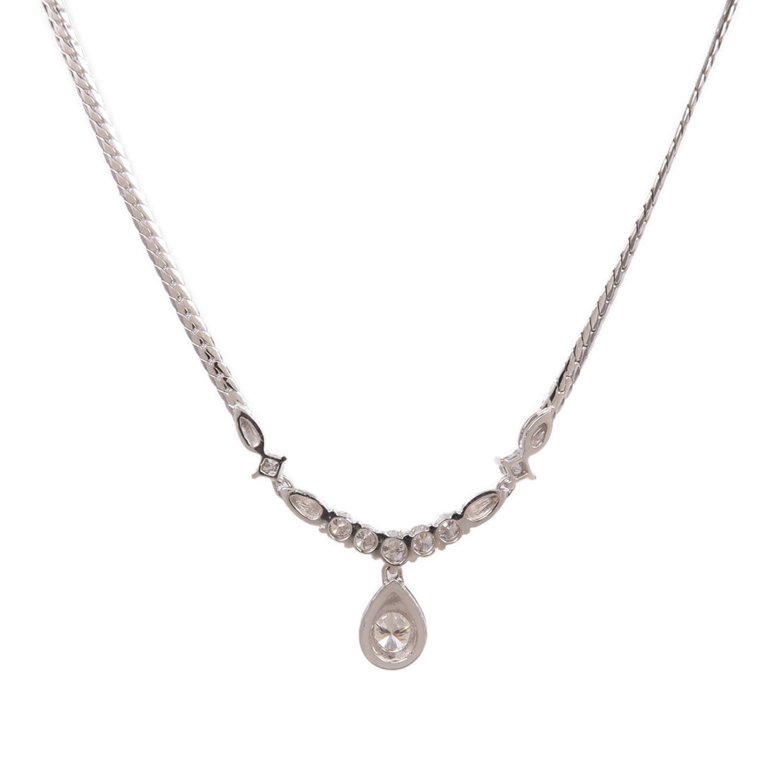 Diamond Necklace 18K White Gold - 2