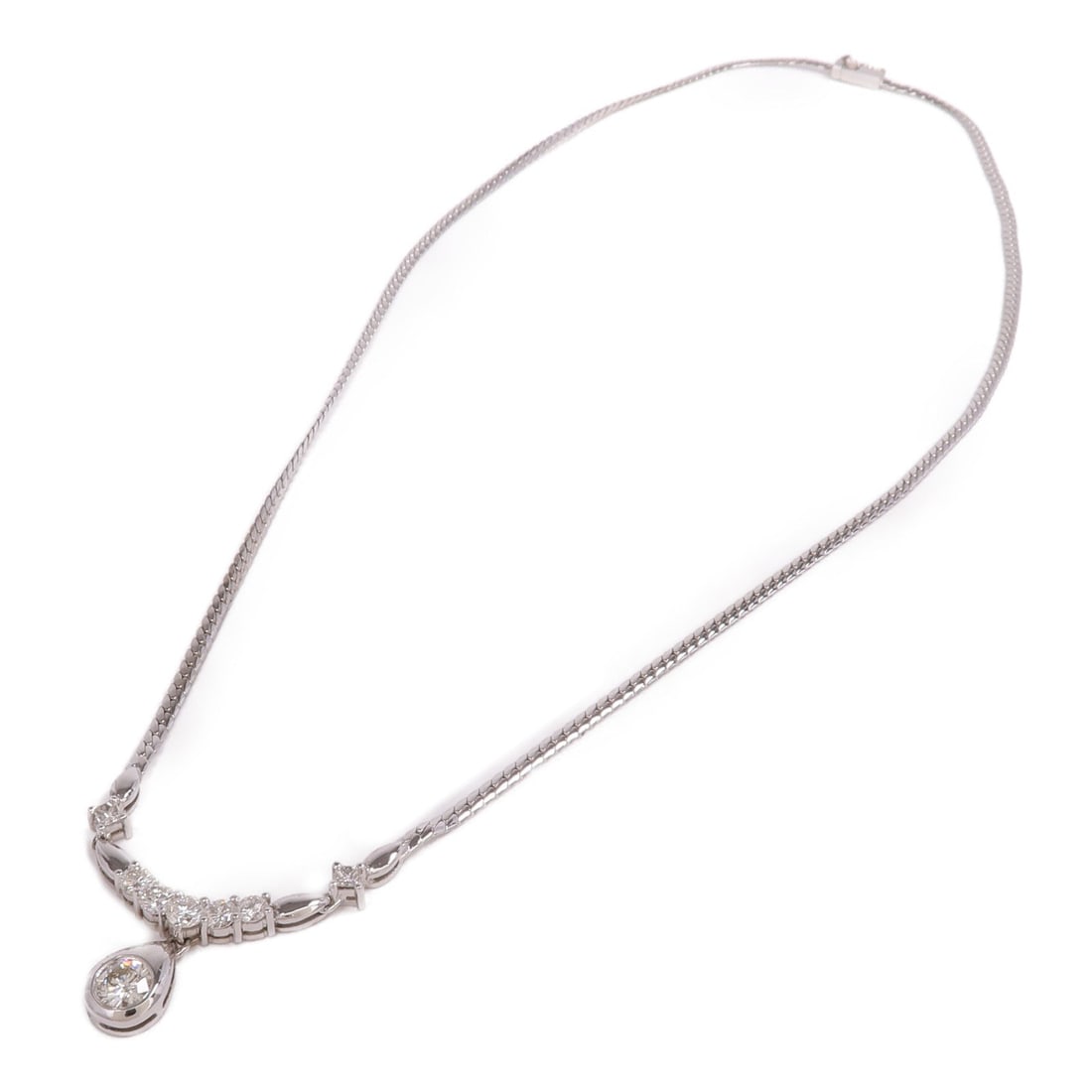 Diamond Necklace 18K White Gold - 3