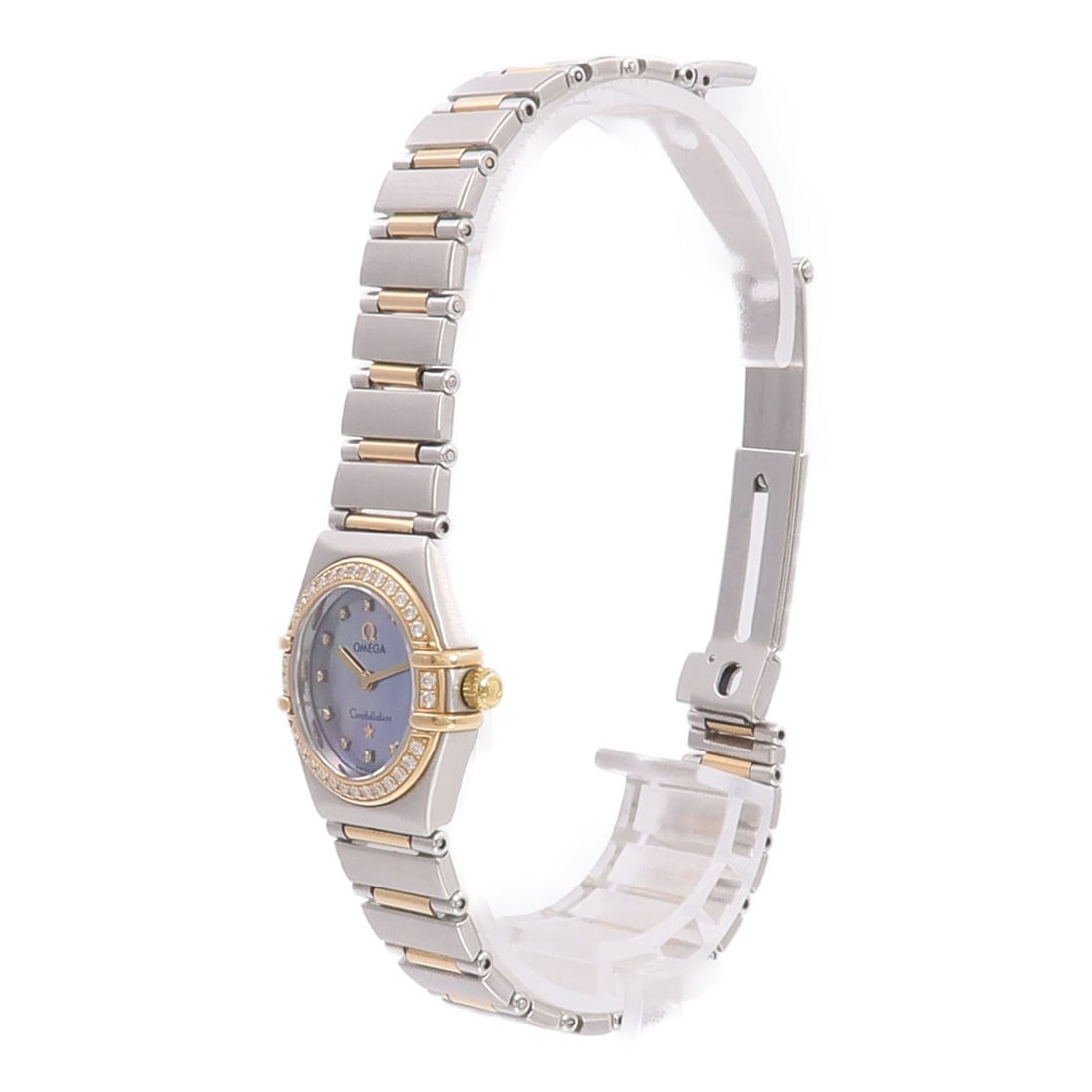 Hermes Mini Nantucket Plumetis K18PG: Quartz watch in K18PG rose gold and diamond, gold color. Accessories: storage box. Case length 33mm; case side 17mm; arm circumference 12.5cm; max arm circumference 15.5cm.