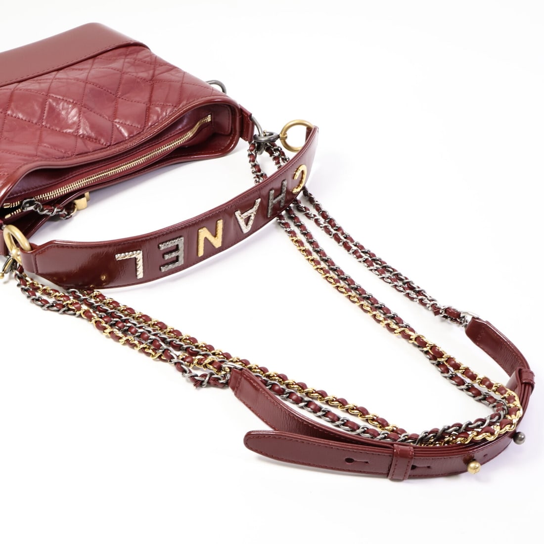 Chanel Gabrielle Medium Chain Wine - 8