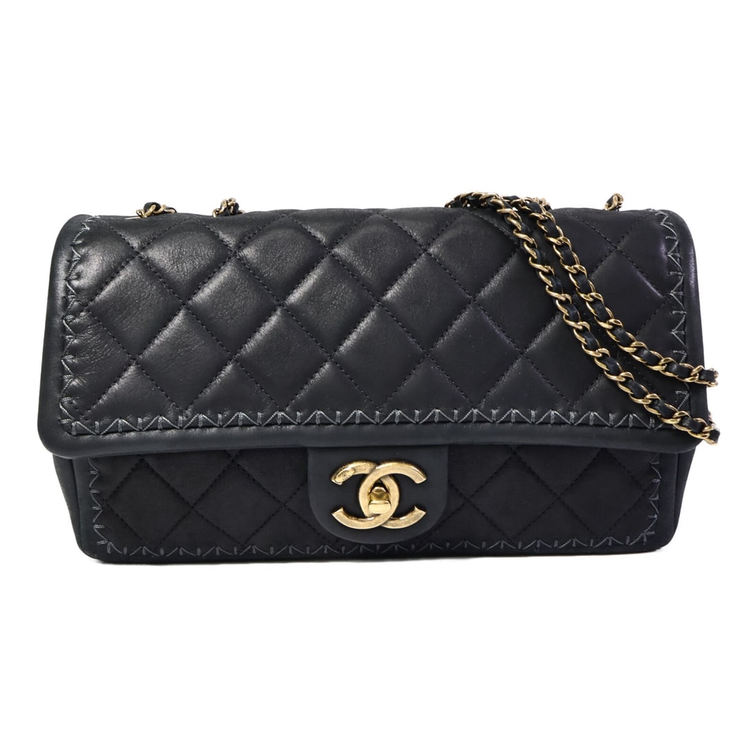 Chanel Calfskin Chain Bag Black (1 of 16)
