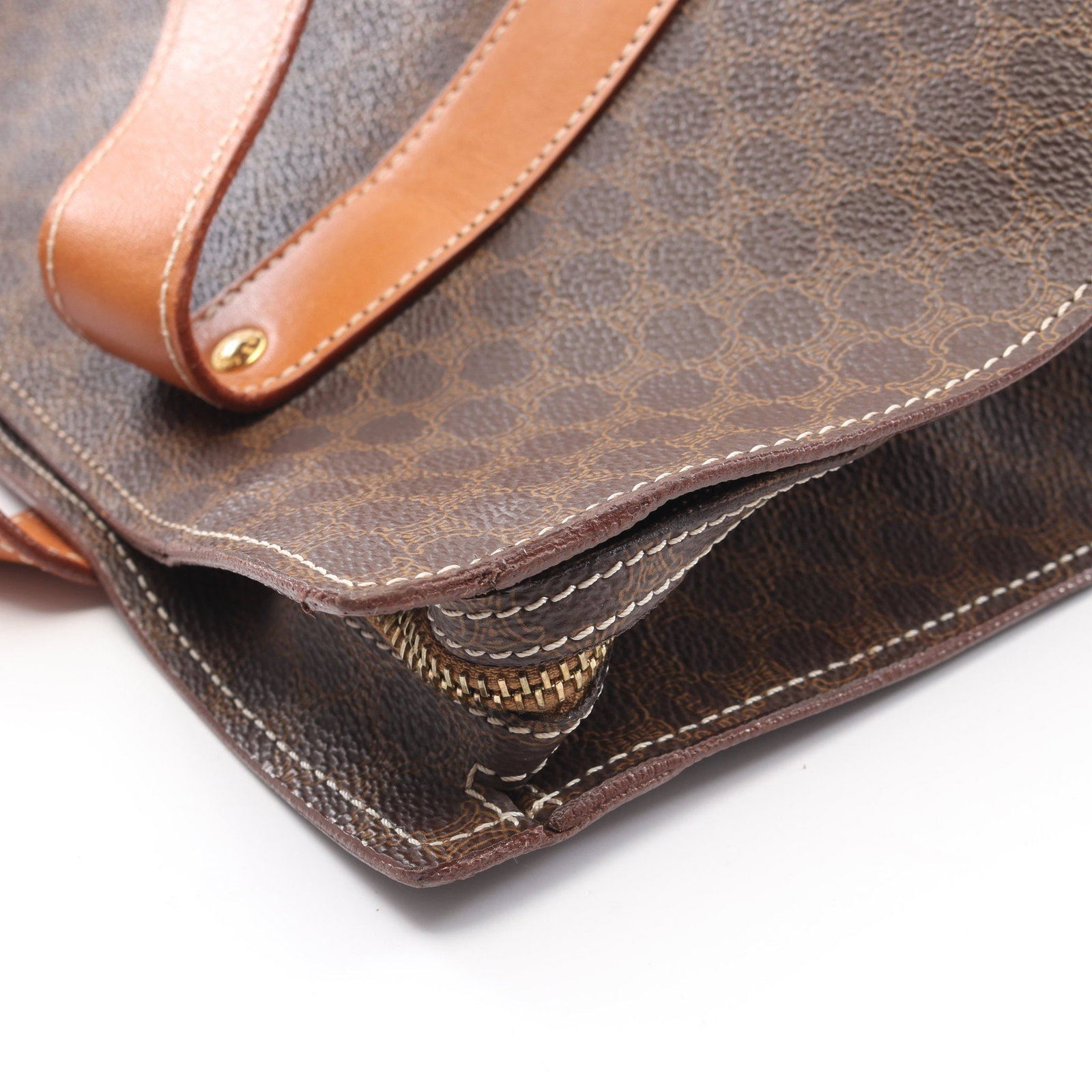 Celine Macadam Tote Dark Brown - 10