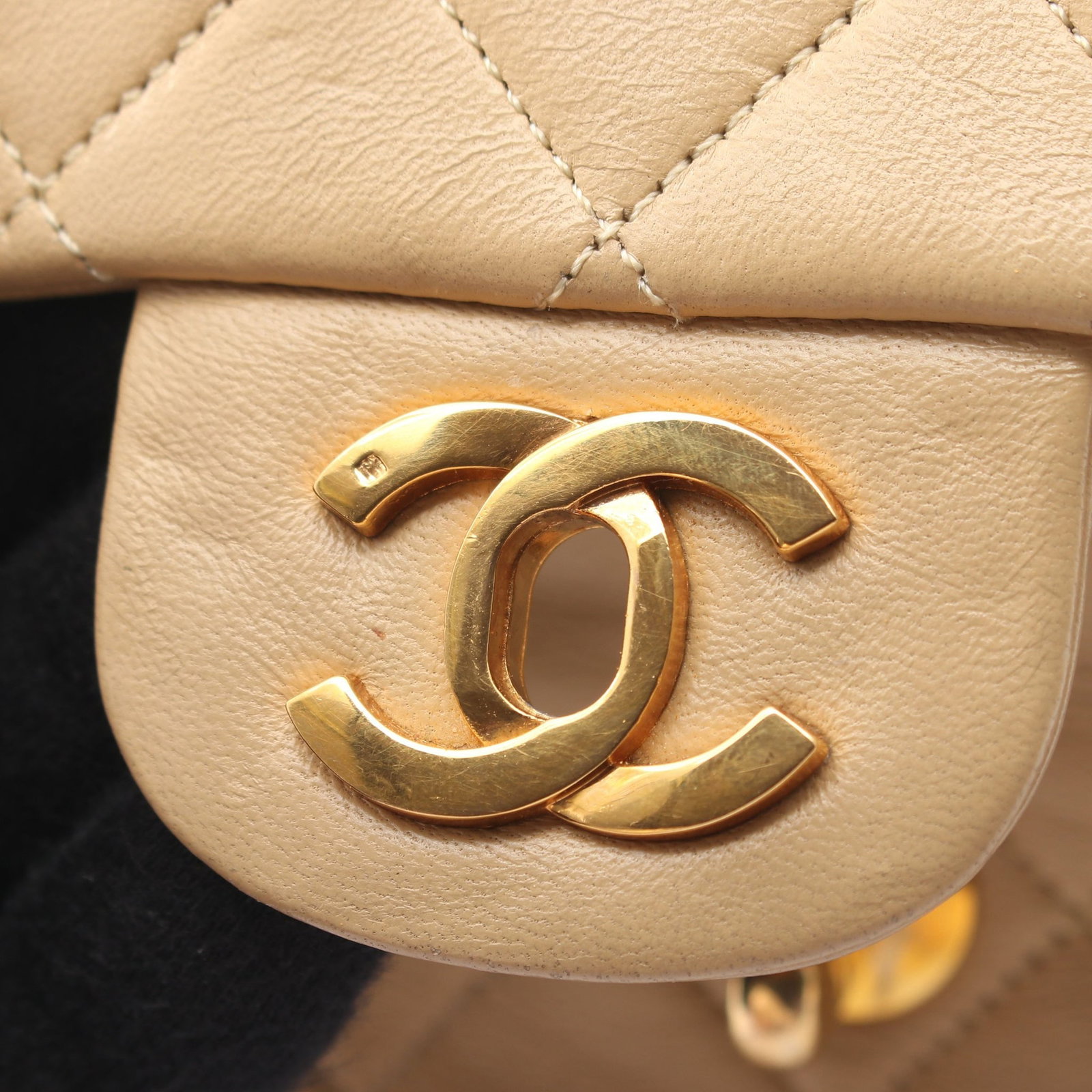 Chanel Double Flap Beige Gold - 8