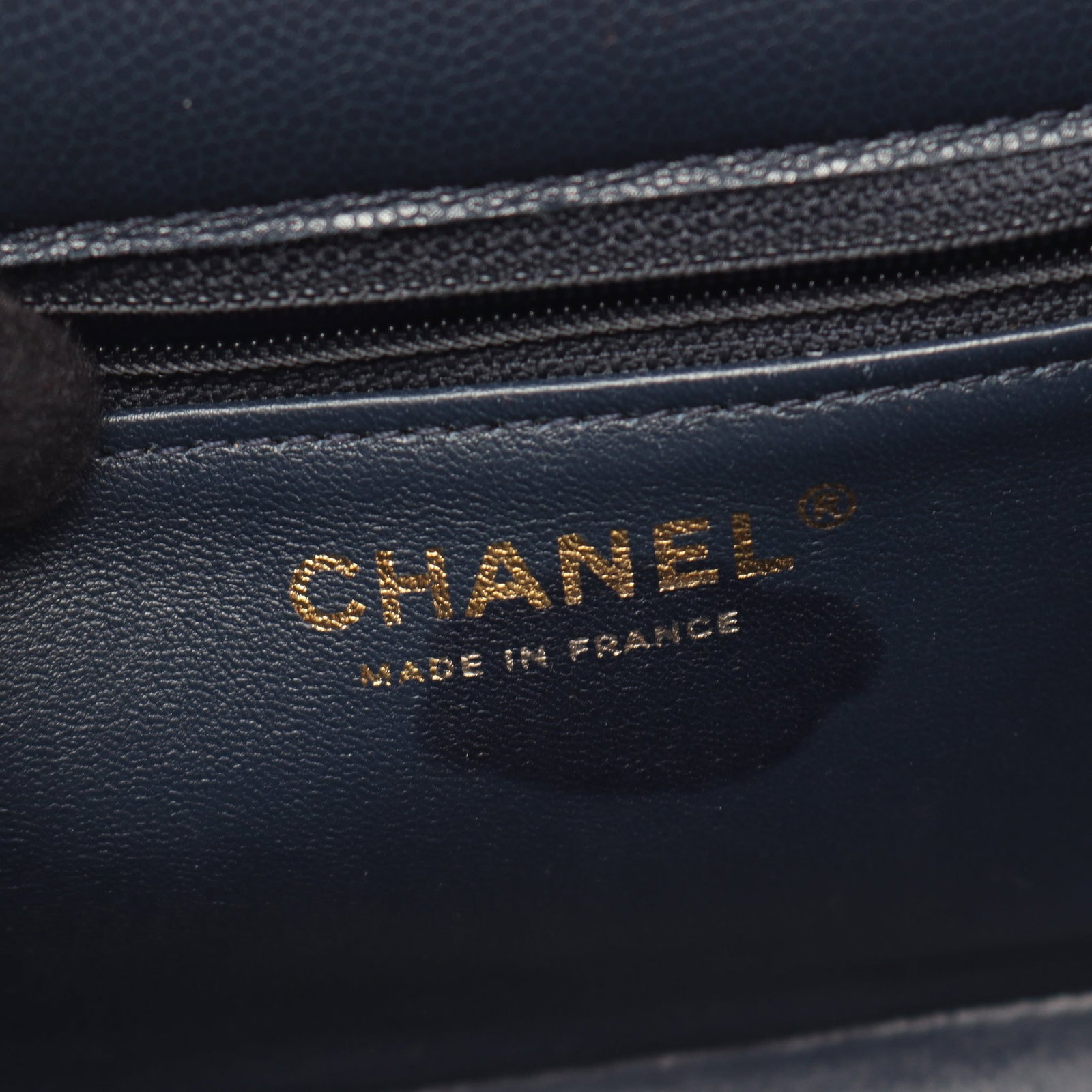 Chanel Caviar Chain Navy - 4