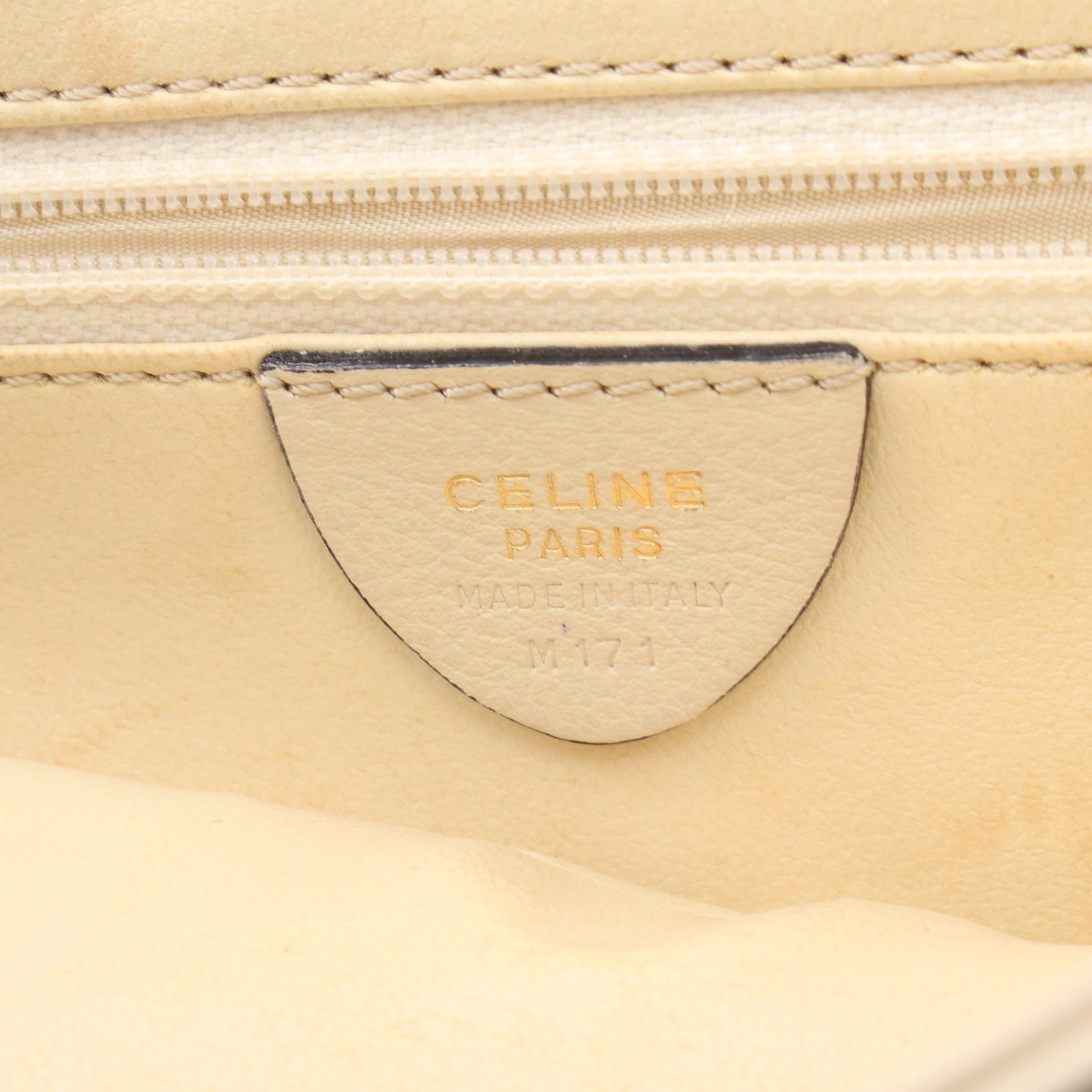Celine Logo Shoulder Bag Ivory - 4