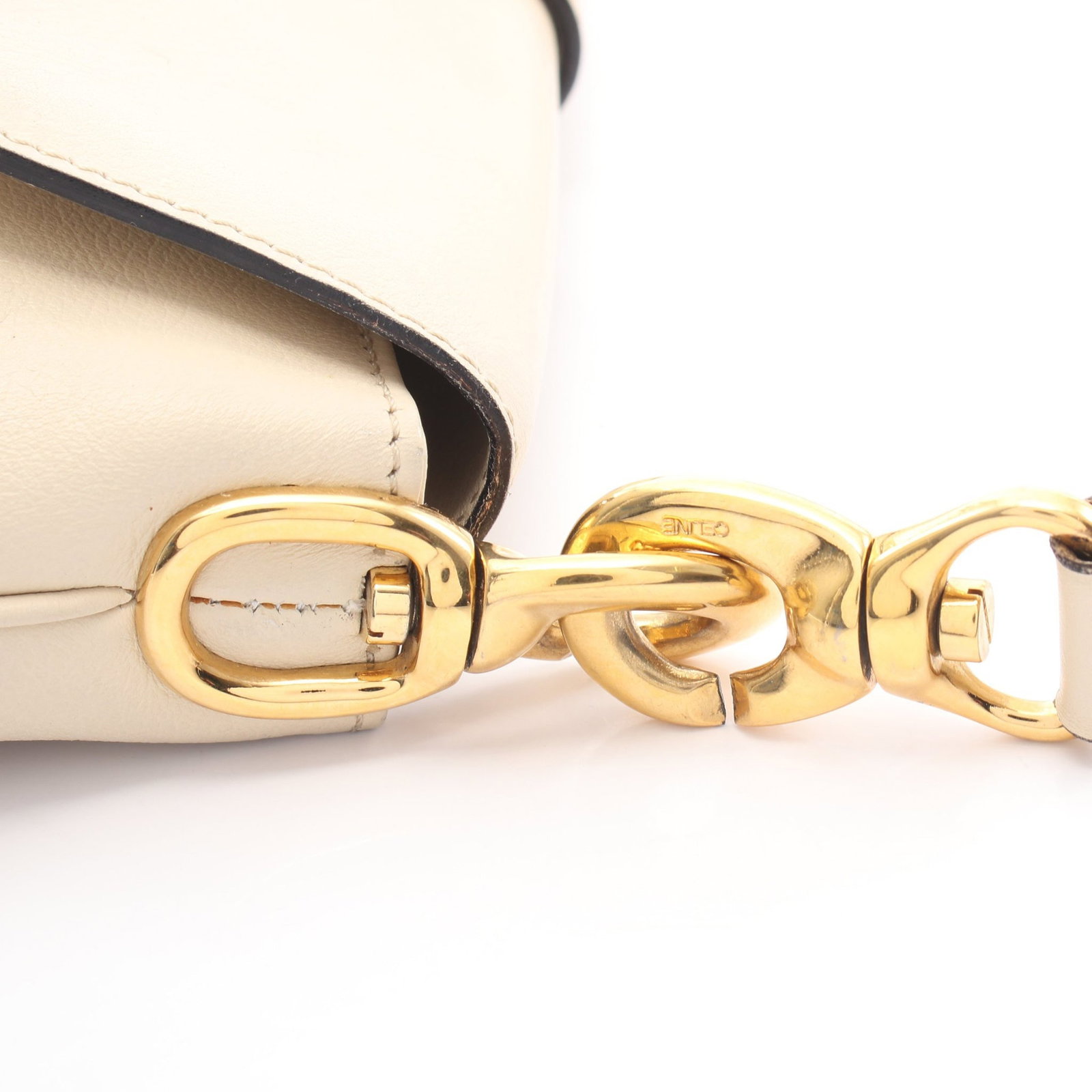 Celine Logo Shoulder Bag Ivory - 5