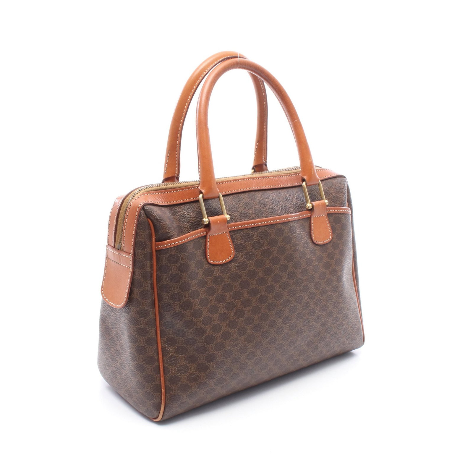 Celine Macadam Handbag Dark Brown - 2