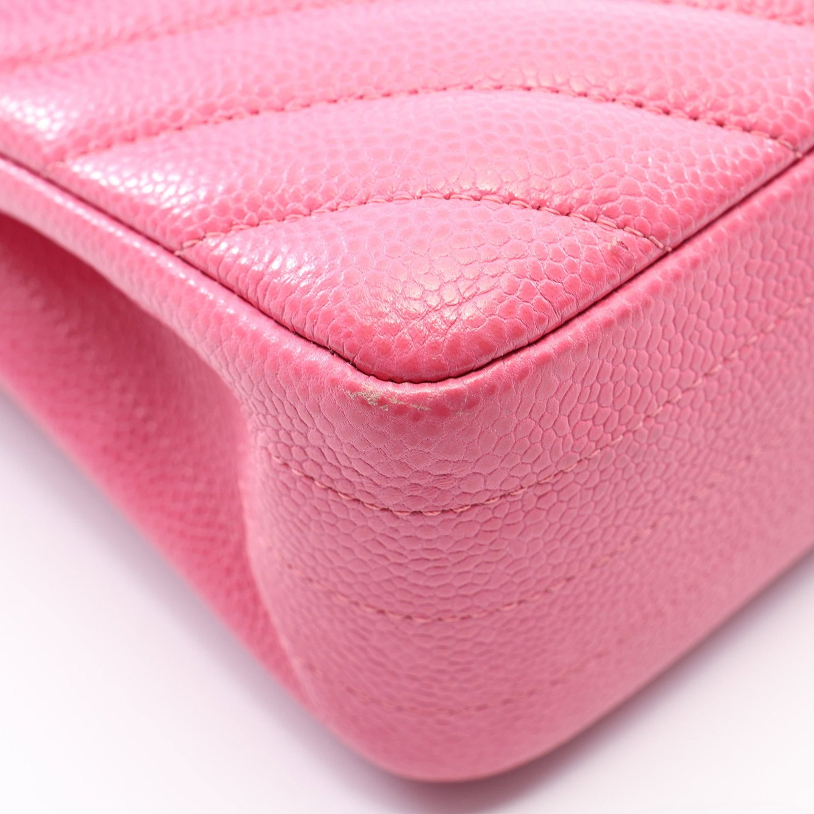 Chanel Chevron Double Flap Pink - 7