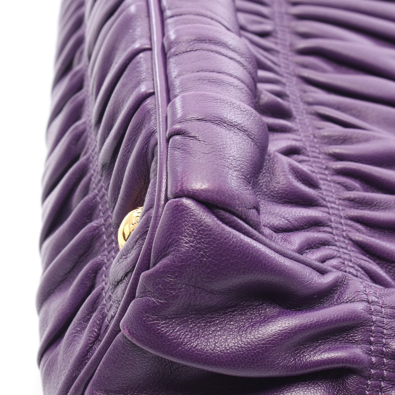 Prada Leather Handbag Purple - 7