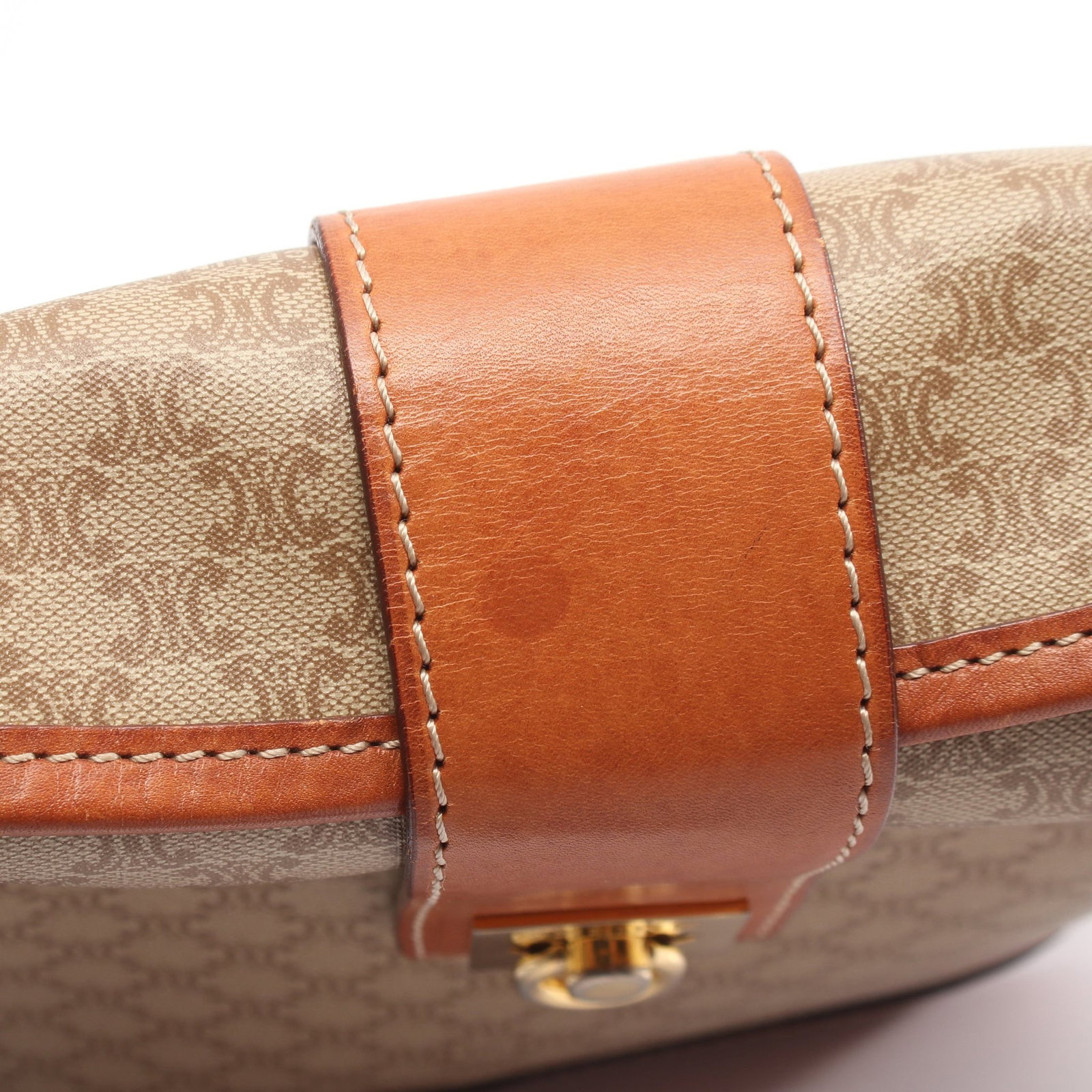 Celine Macadam Shoulder Beige/Brown - 5