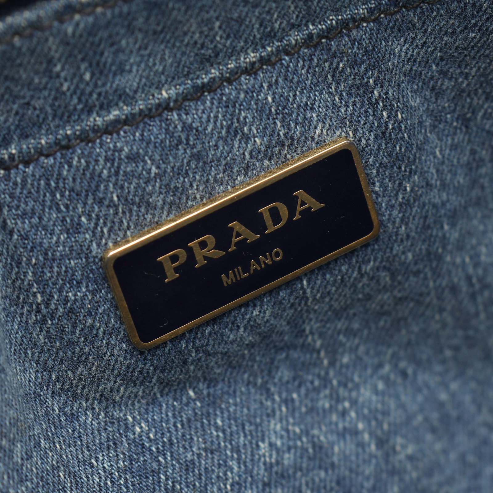 Prada Canapa Handbag Indigo - 4