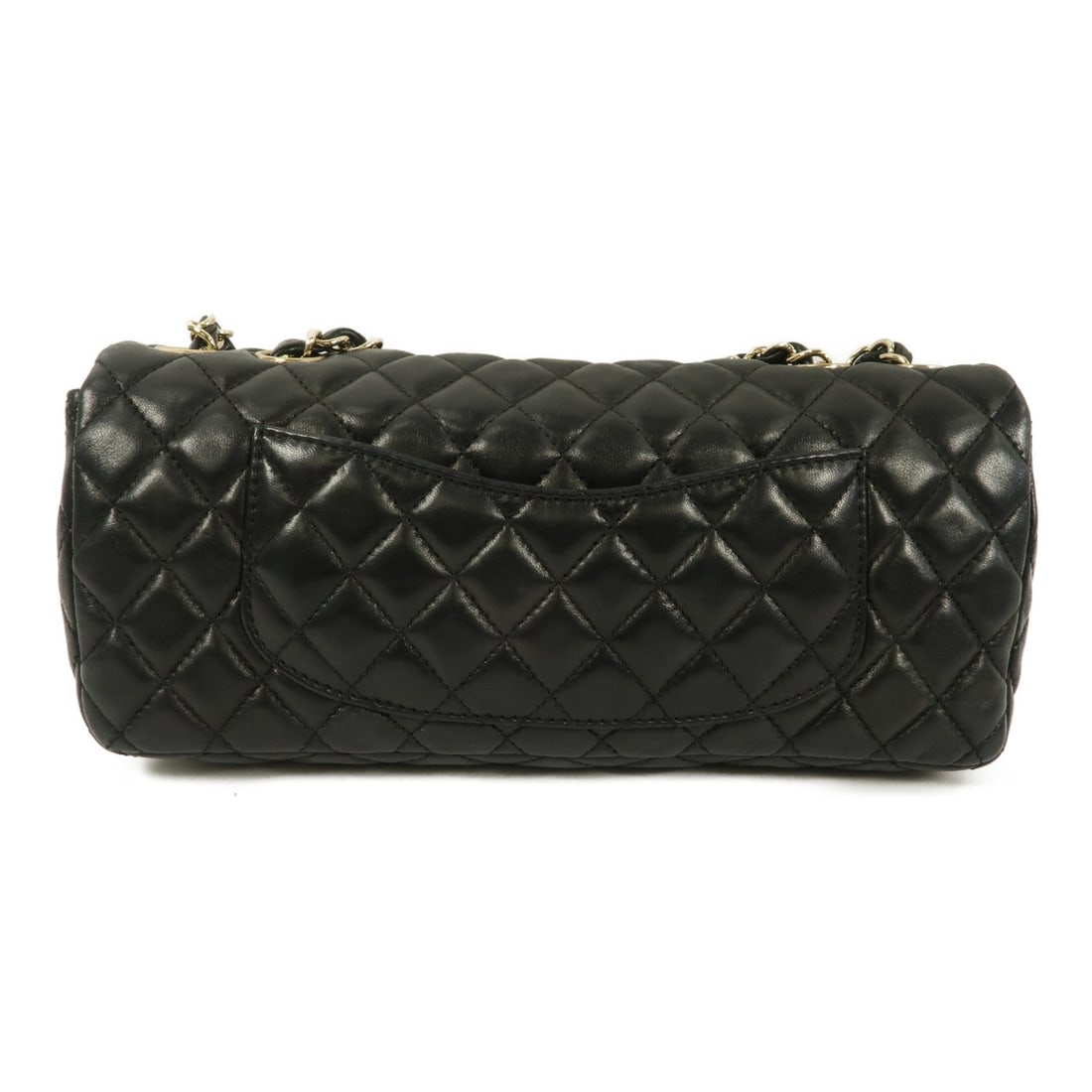 Chanel Lambskin Chain Shoulder Bag Black - 2