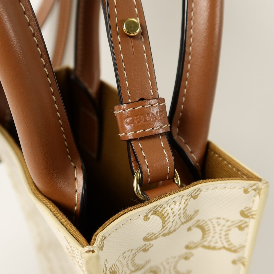Celine Mini Vertical Cabas White - 7