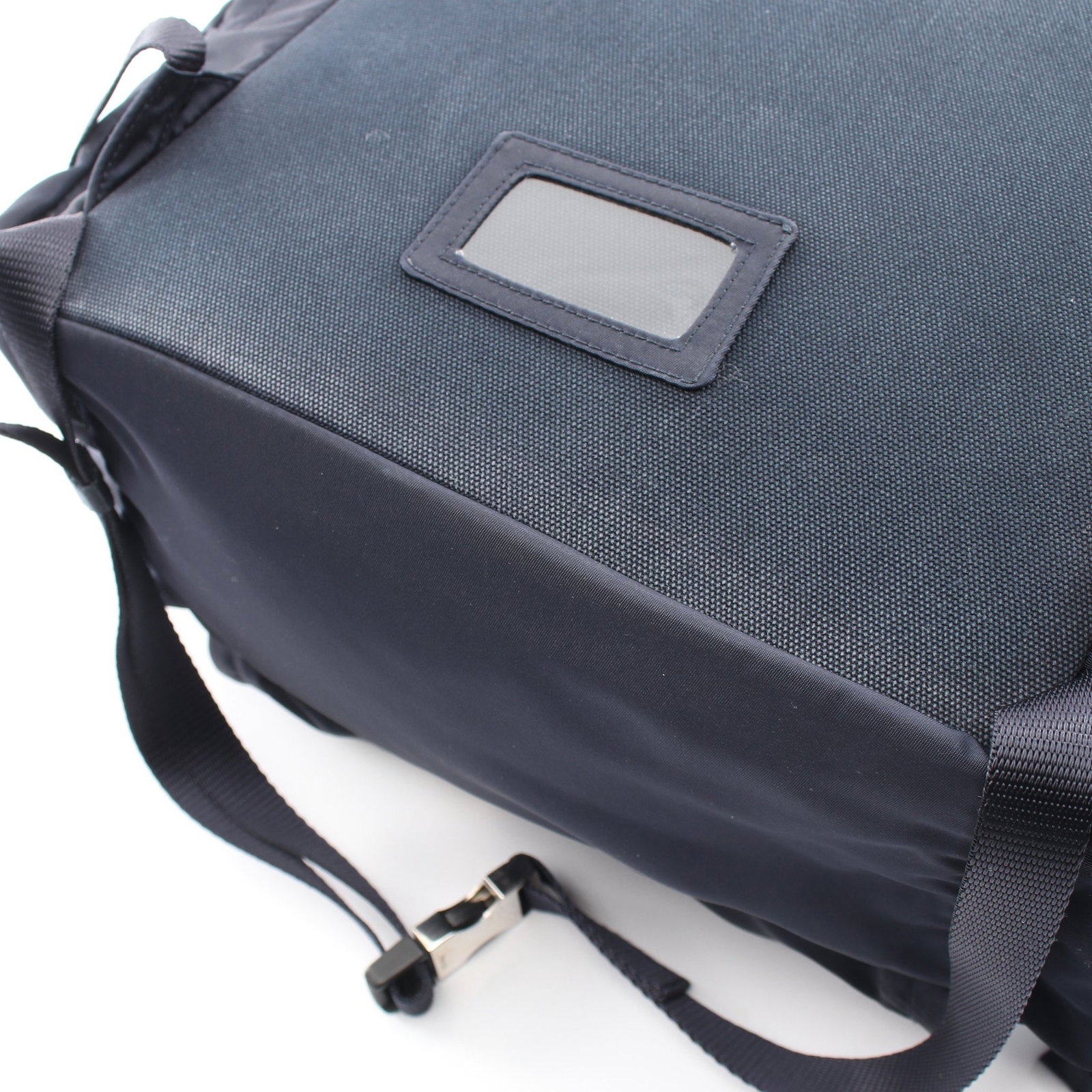 Prada Triangle Logo Nylon Backpack Navy - 5