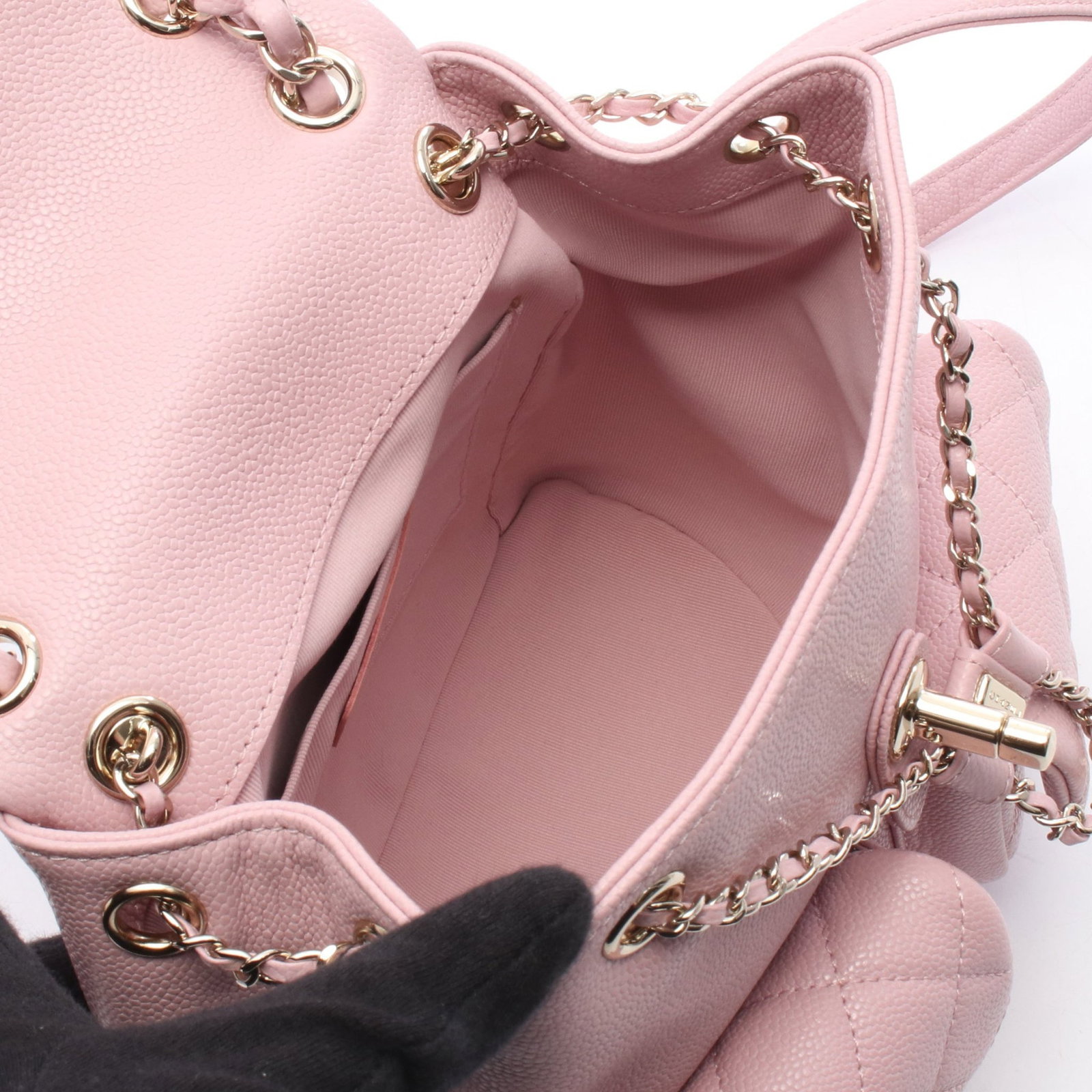 Chanel Small Backpack Pink Caviar - 3