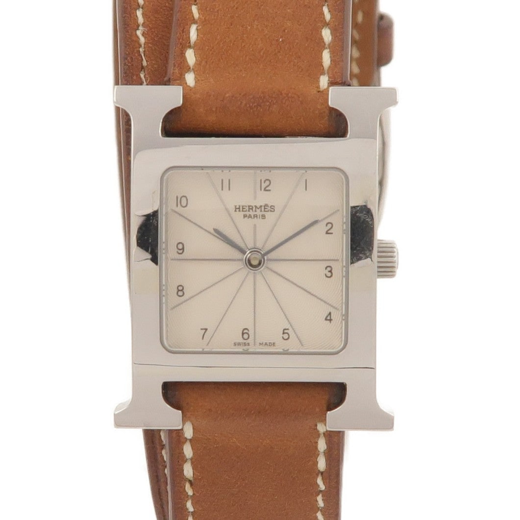 Hermes H Watch Quartz SS Silver (1 of 13)