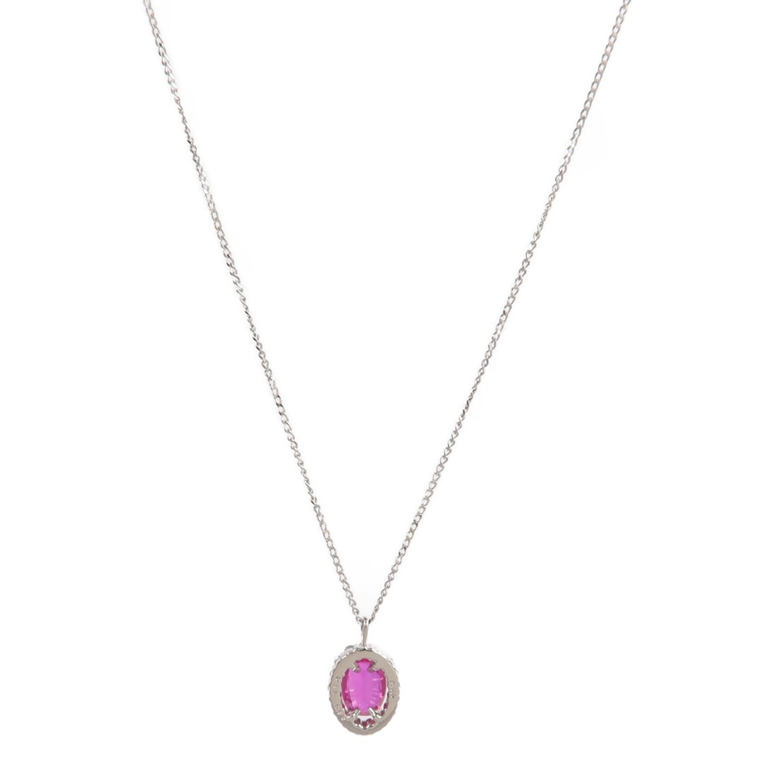 Ruby Diamond Necklace Pt900 Platinum - 2