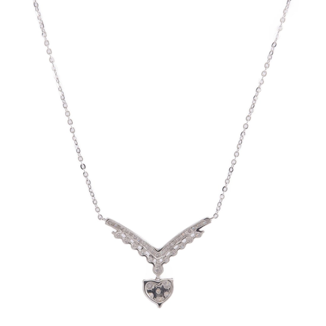 Diamond Necklace 18K White Gold - 2