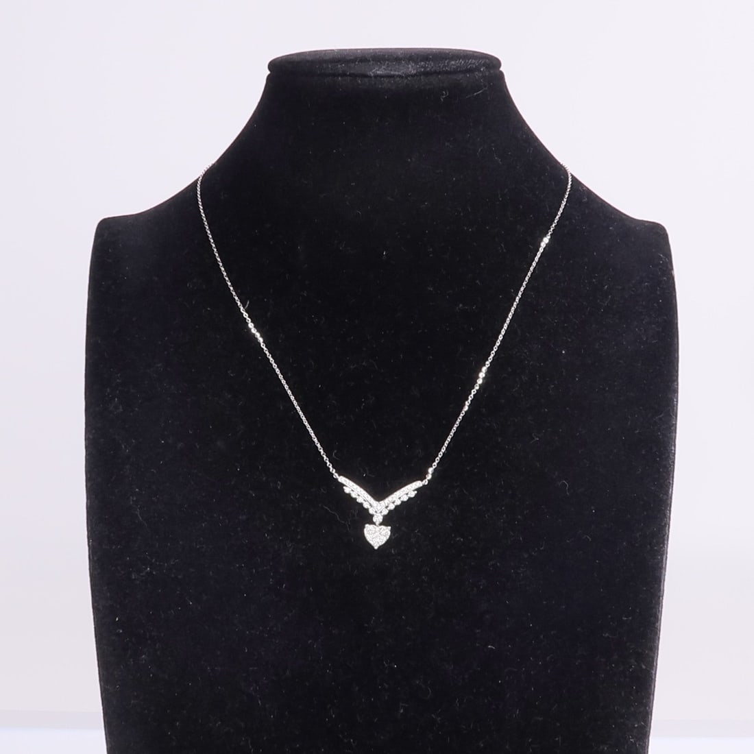 Diamond Necklace 18K White Gold - 8